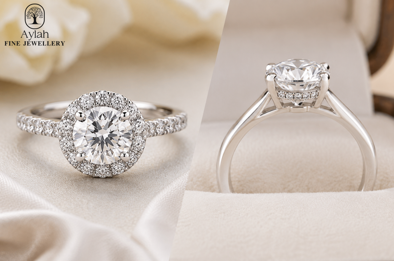 Halo vs Hidden Halo Engagement Rings: What's the Difference?