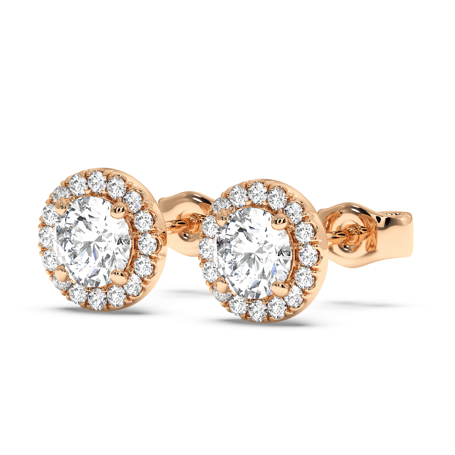 0.5ct Halo Studs