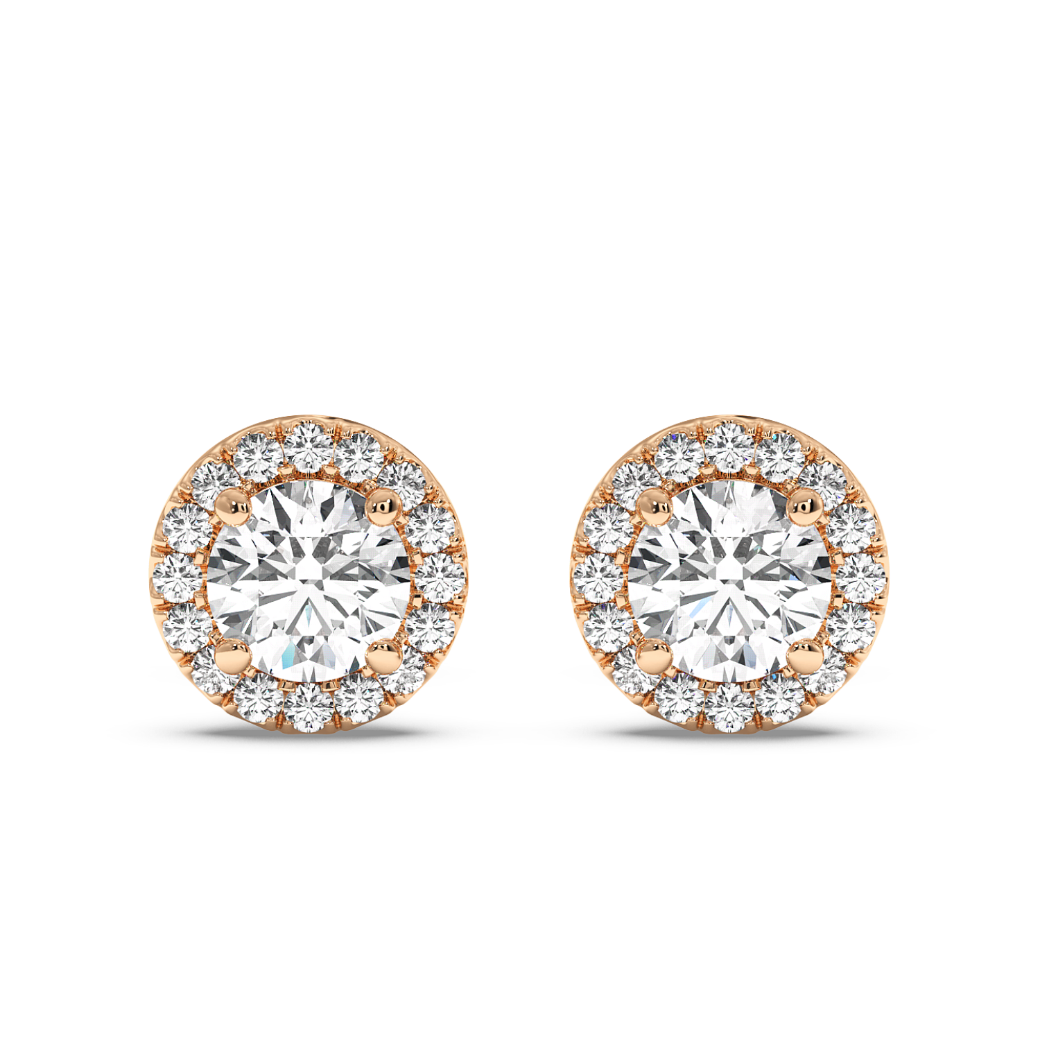 0.5ct Halo Studs