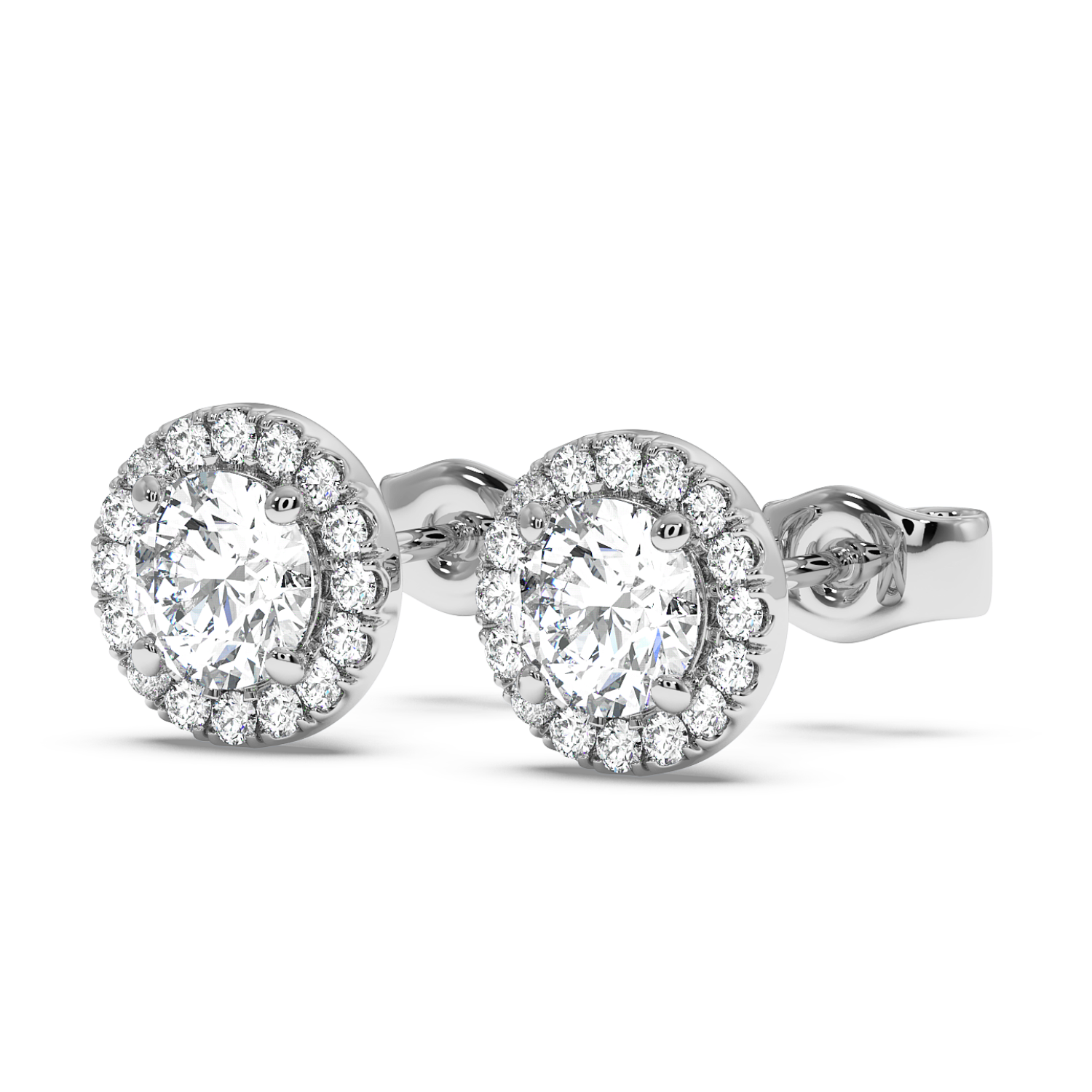 0.5ct Halo Studs