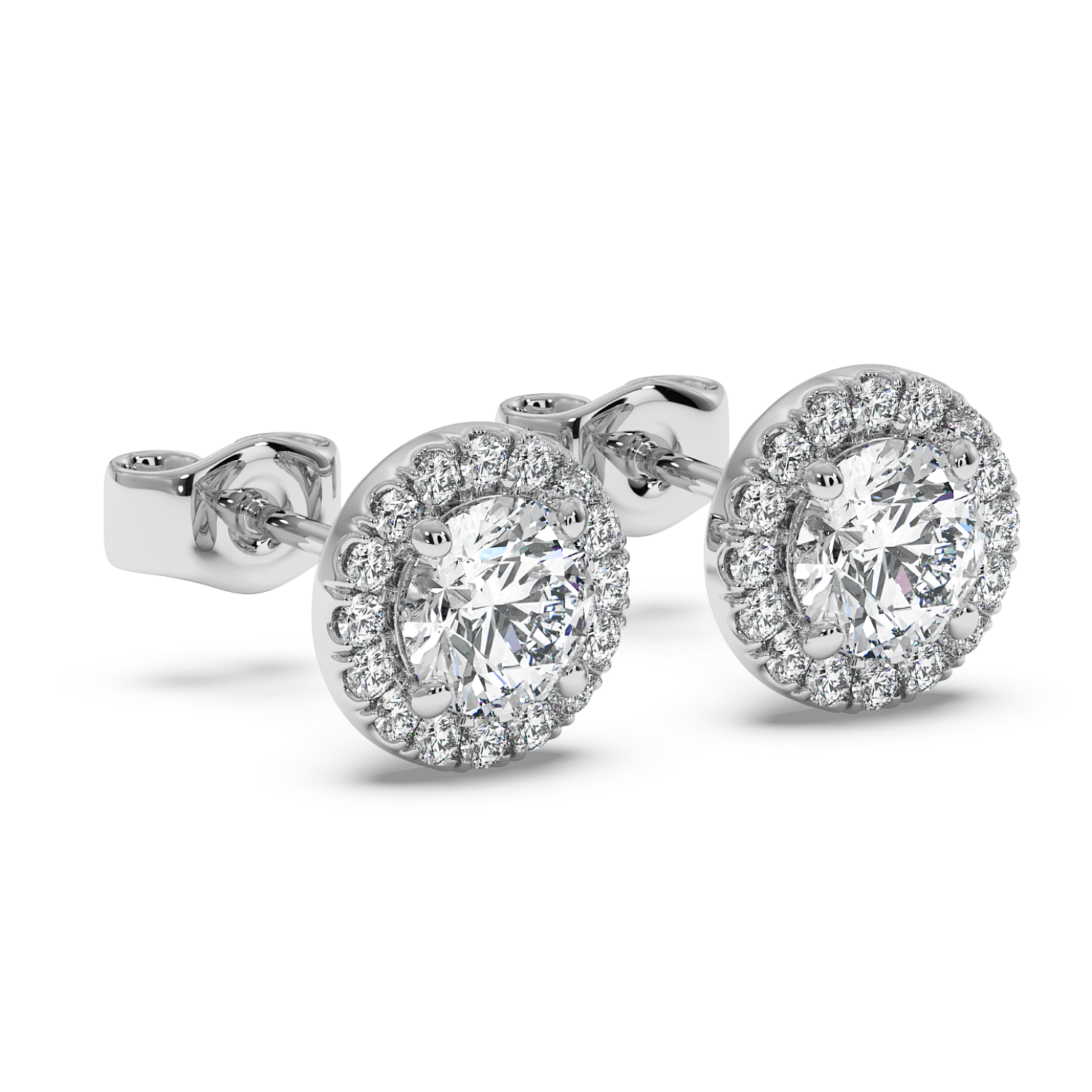 0.5ct Halo Studs
