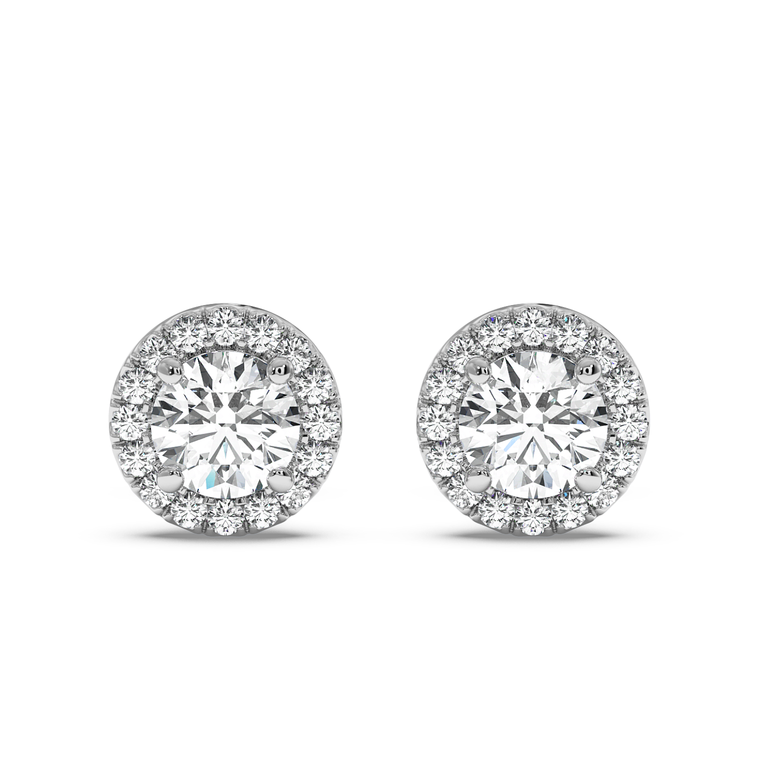 0.5ct Halo Studs