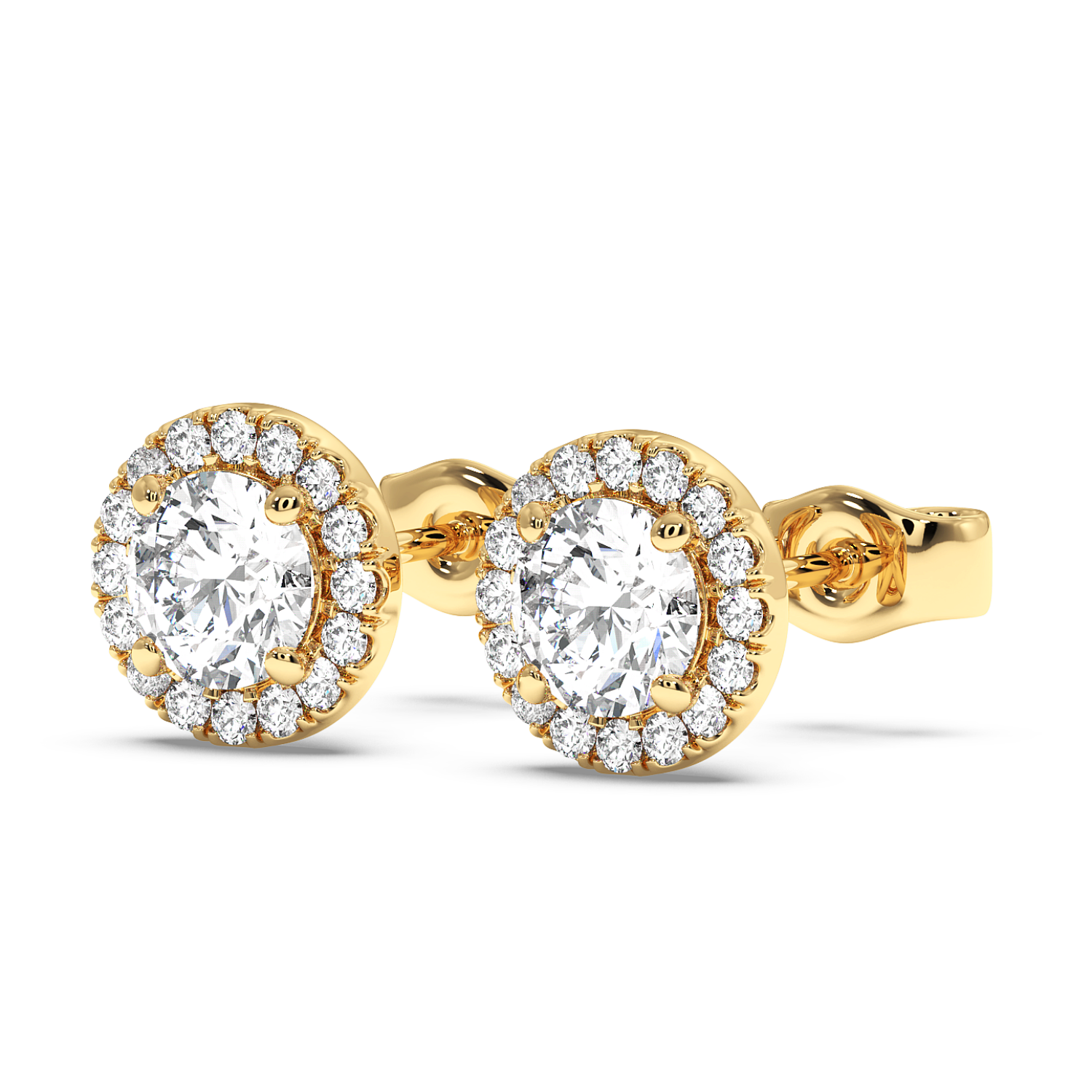 0.5ct Halo Studs