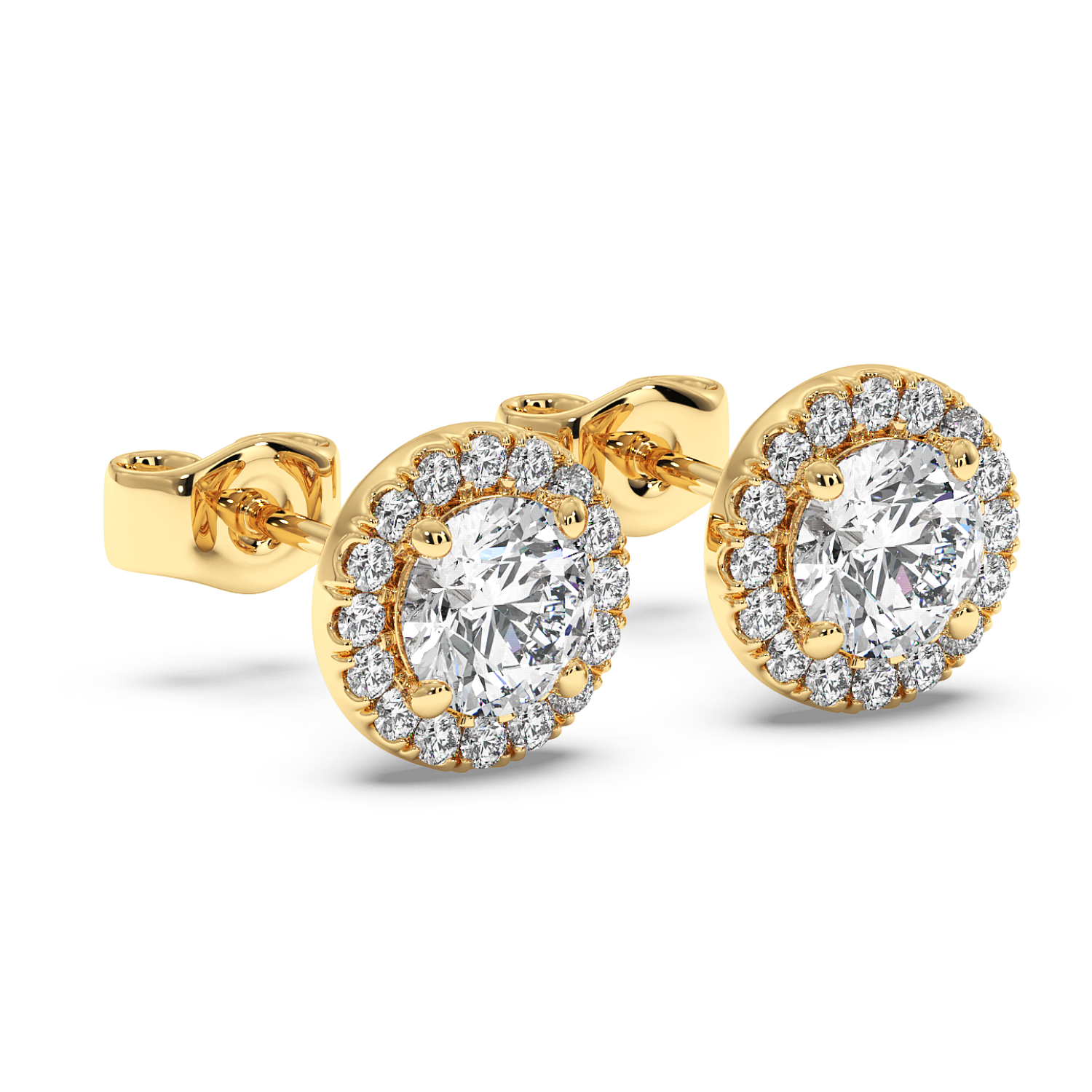 0.5ct Halo Studs