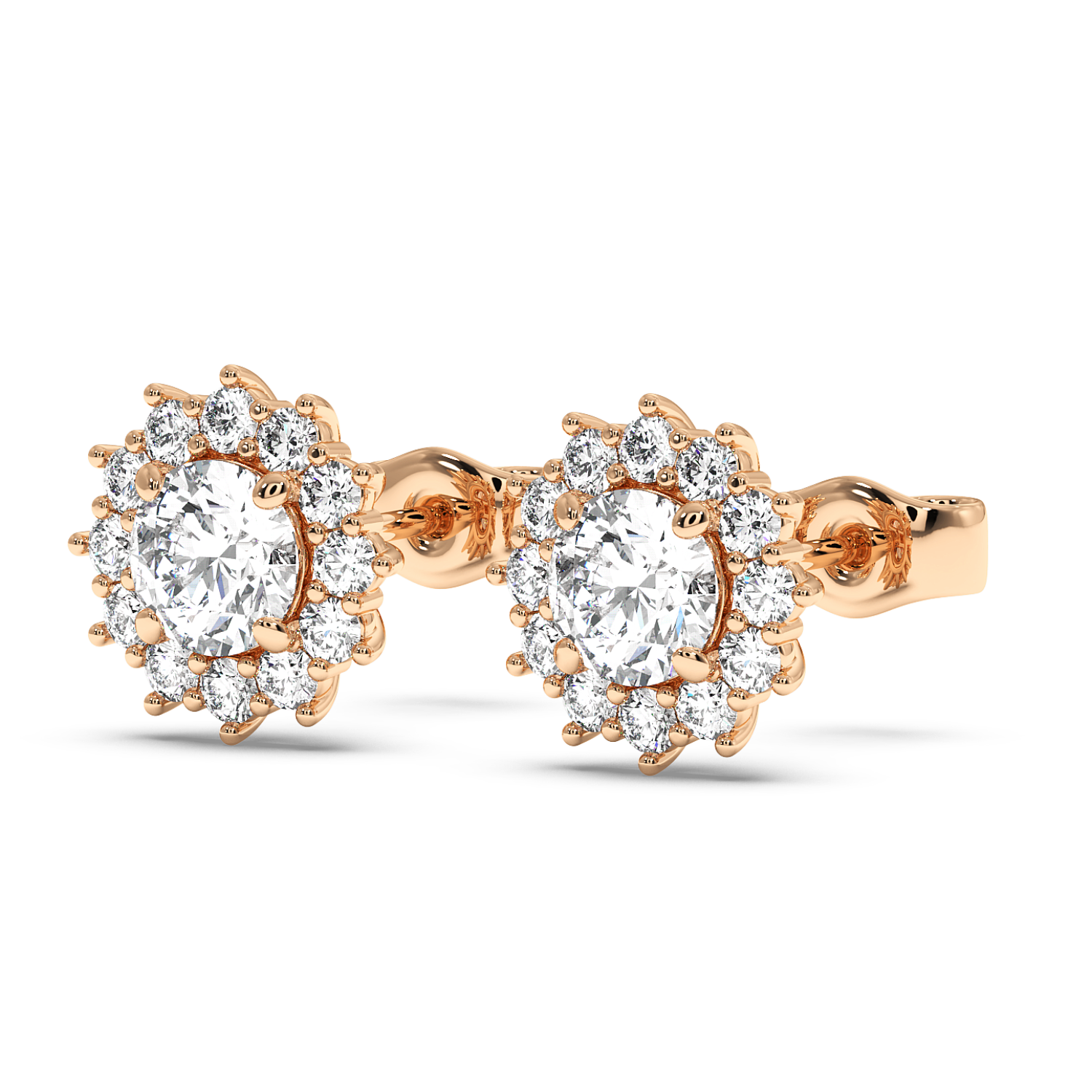 0.5ct Cluster Halo Studs