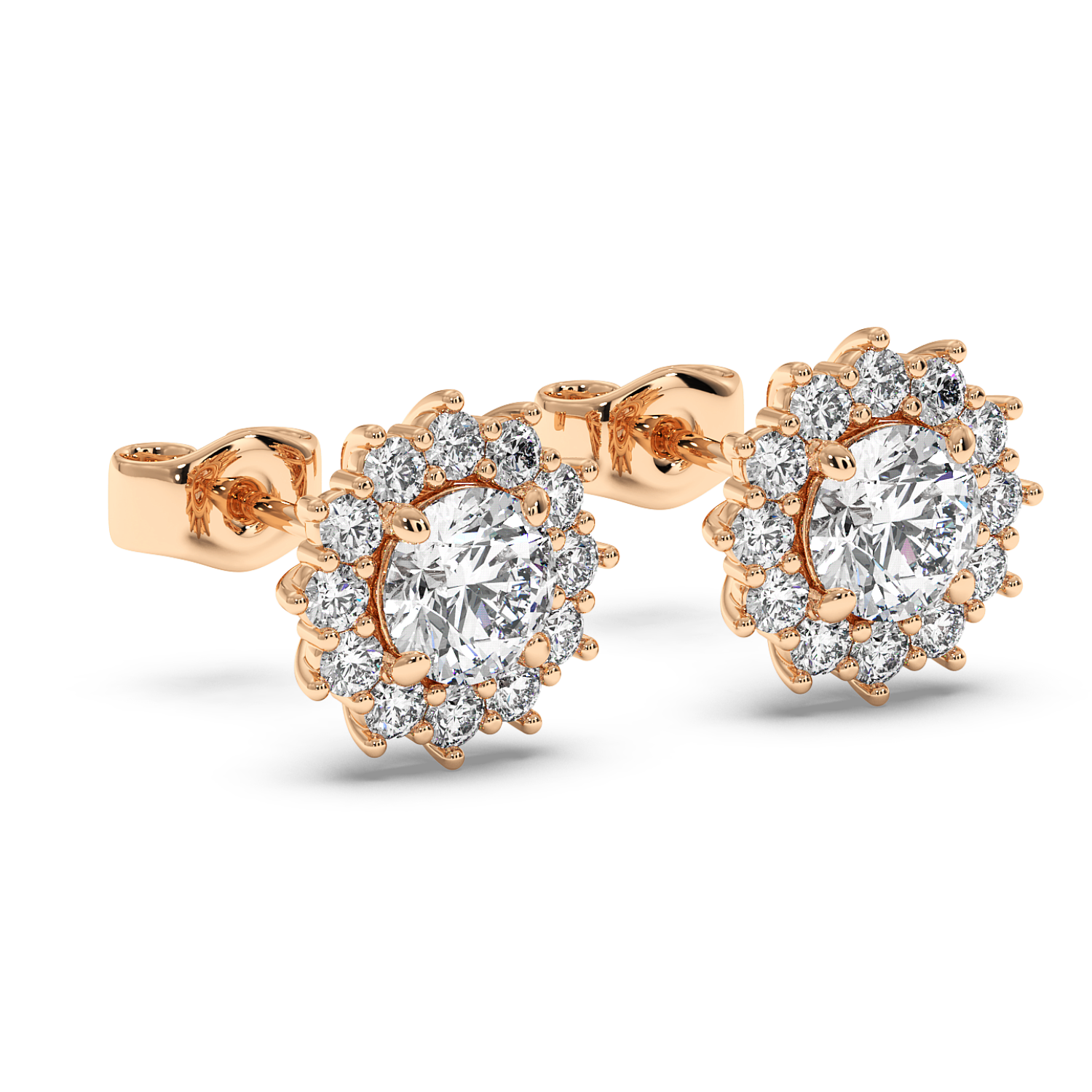 0.5ct Cluster Halo Studs