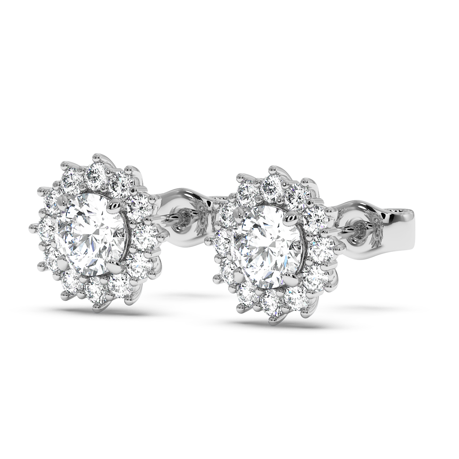 0.5ct Cluster Halo Studs