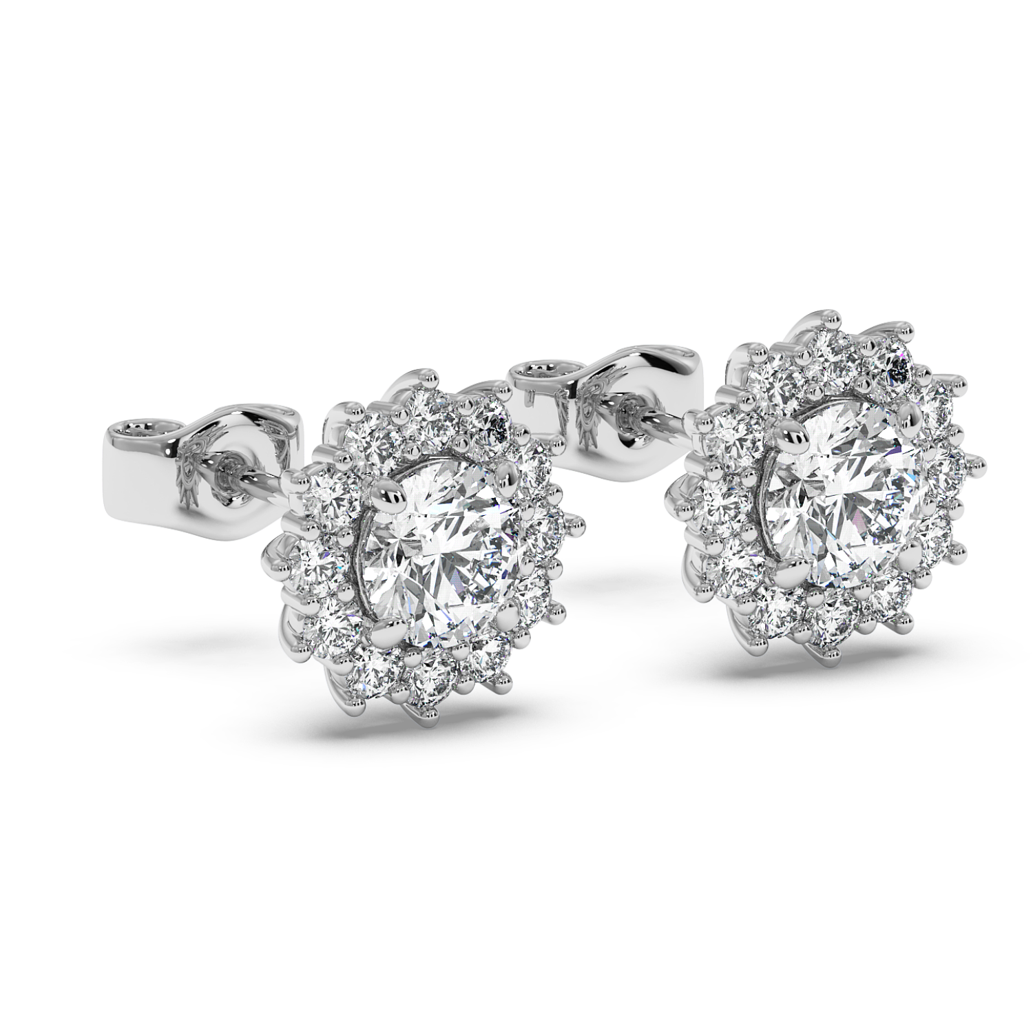 0.5ct Cluster Halo Studs