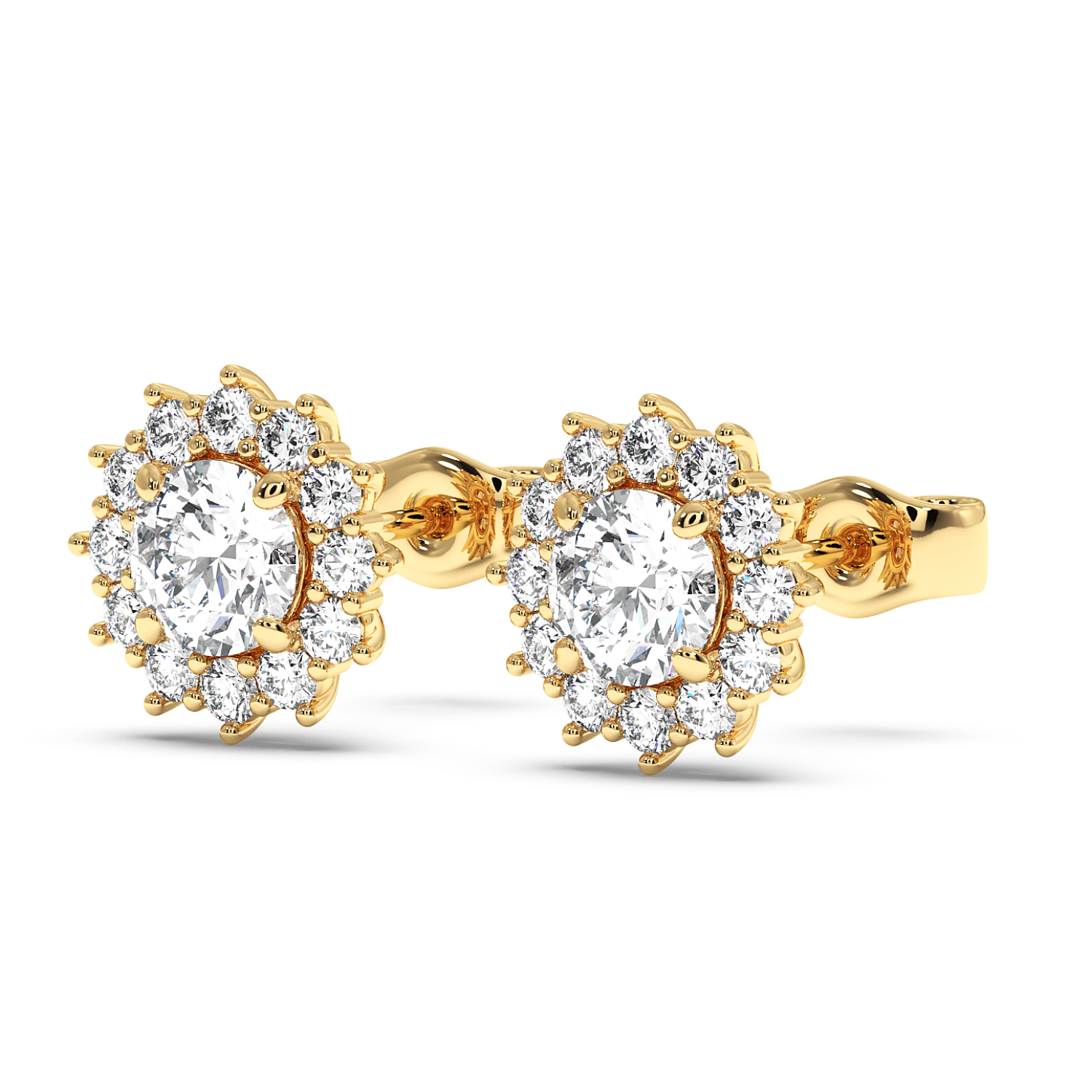 0.5ct Cluster Halo Studs