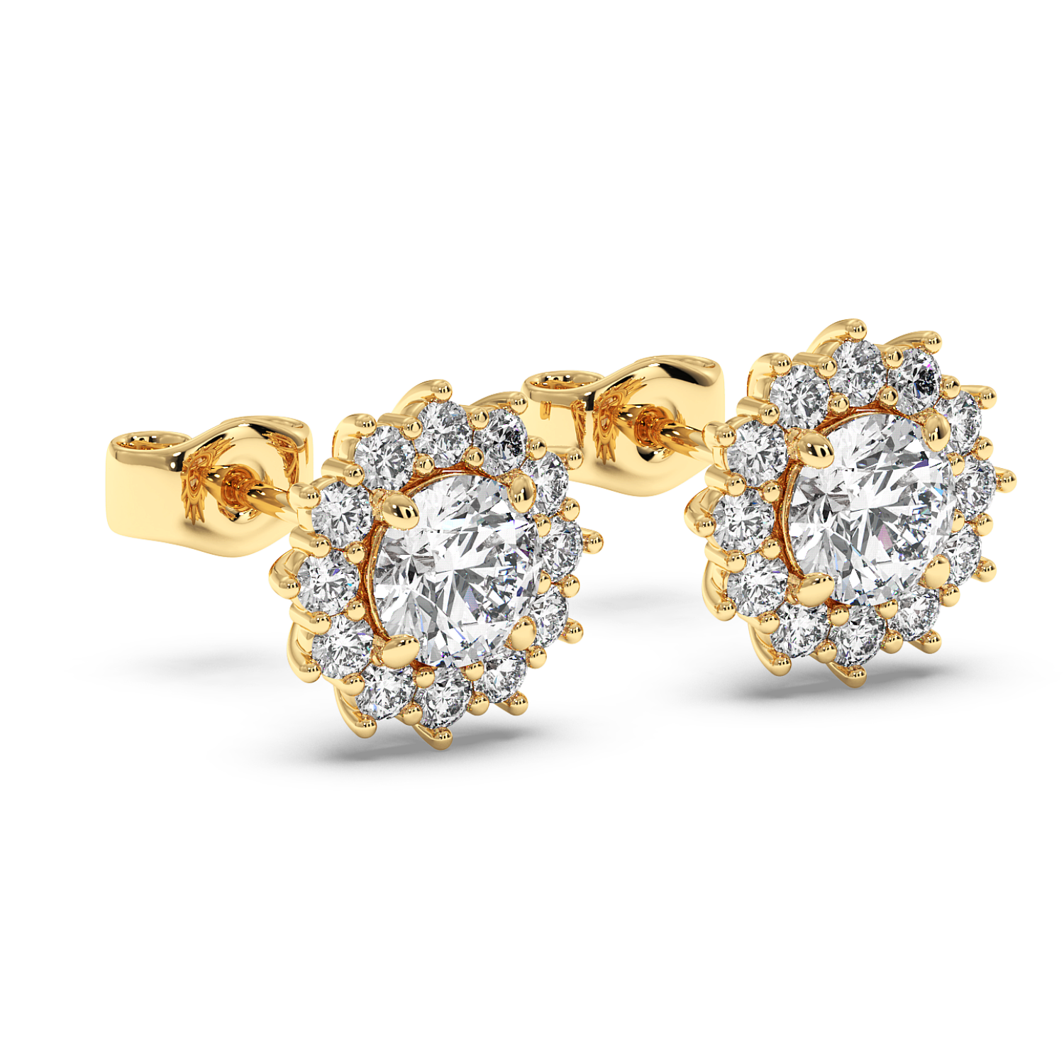 0.5ct Cluster Halo Studs