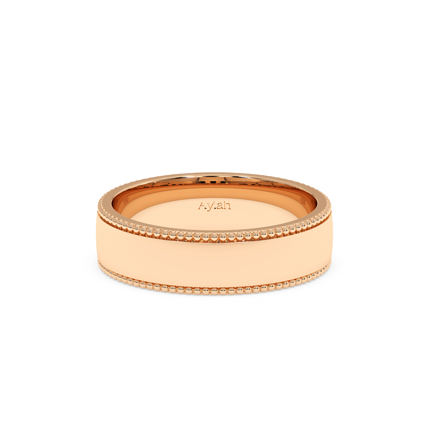 6mm Court Shape Millgrain