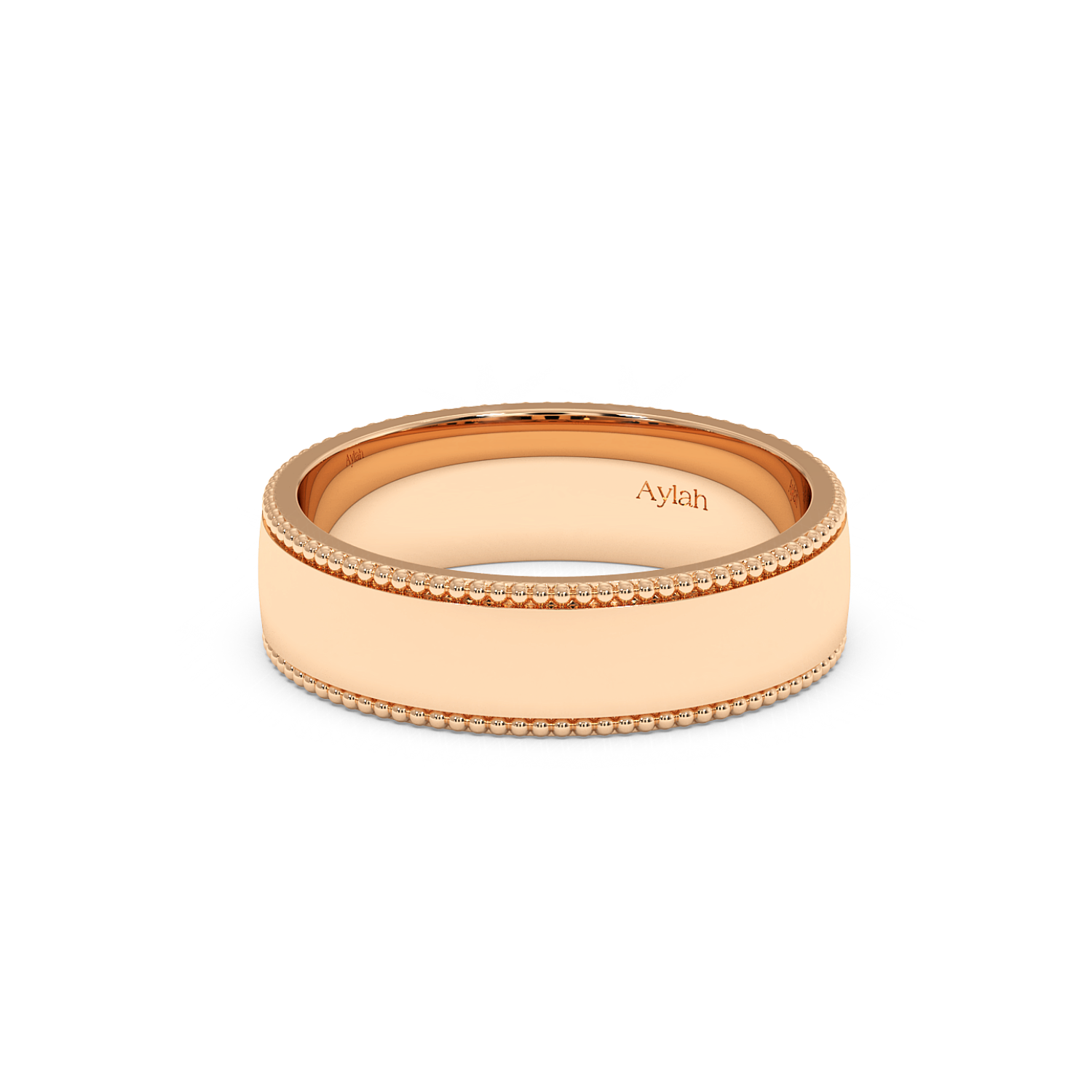 6mm Court Shape Millgrain