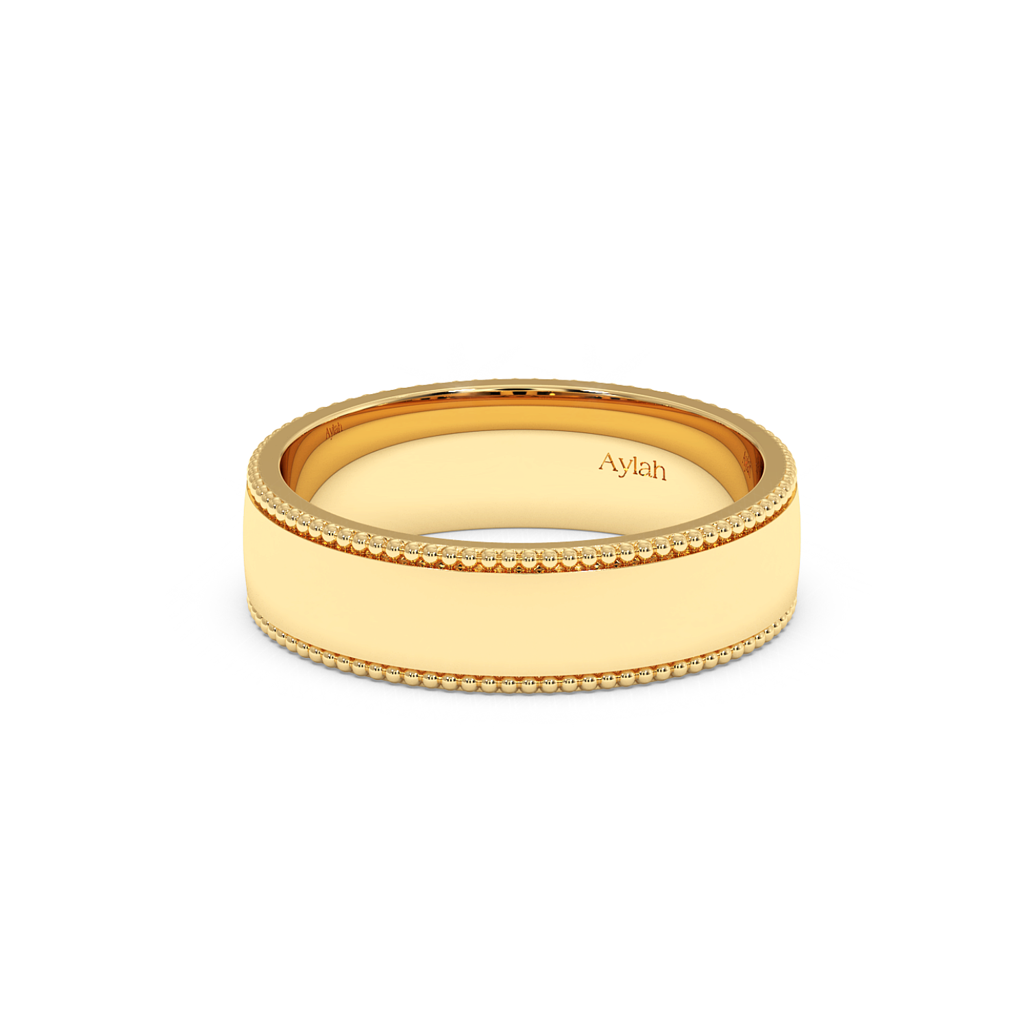 6mm Court Shape Millgrain