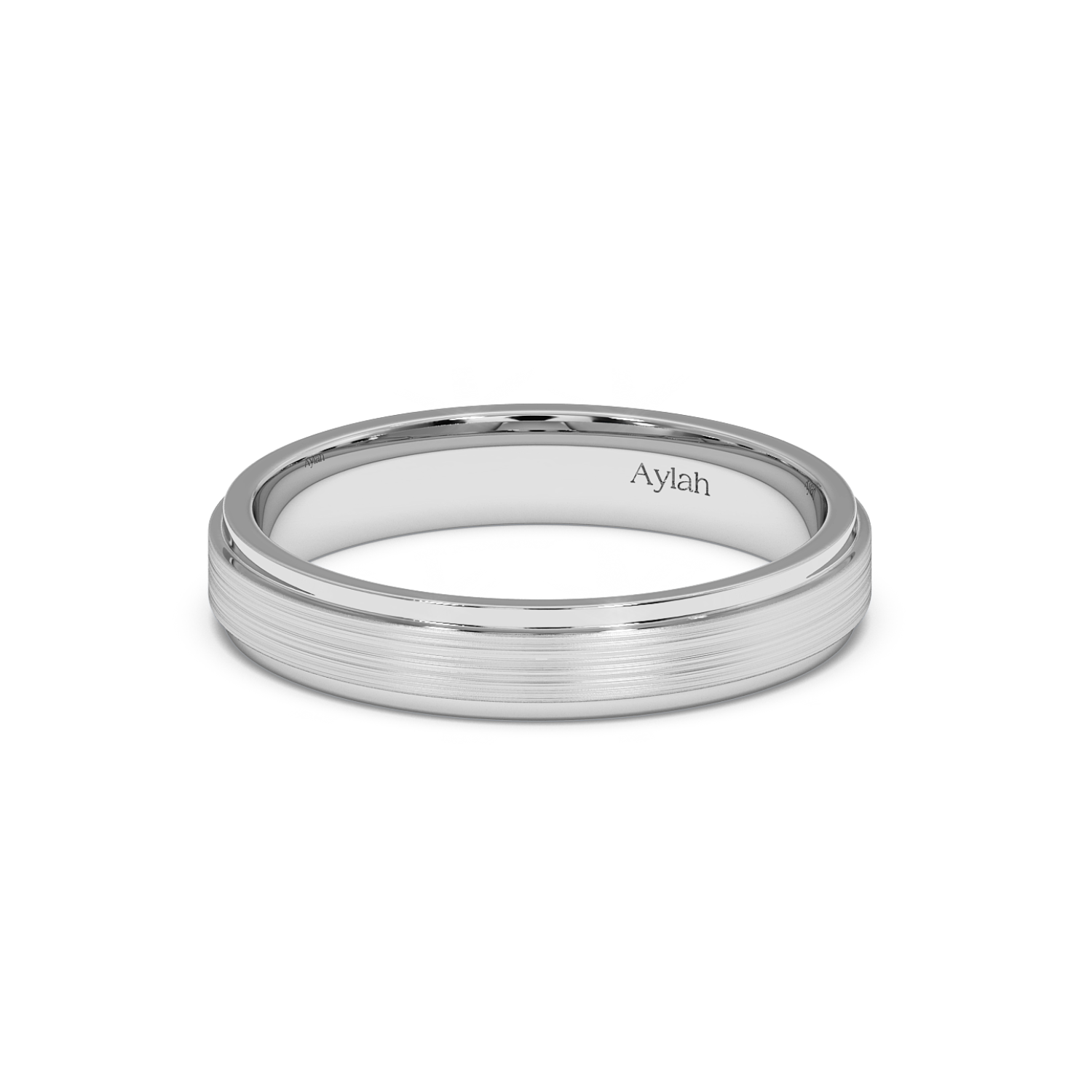 4mm Flat Court Stepped Edges Brushed Centre