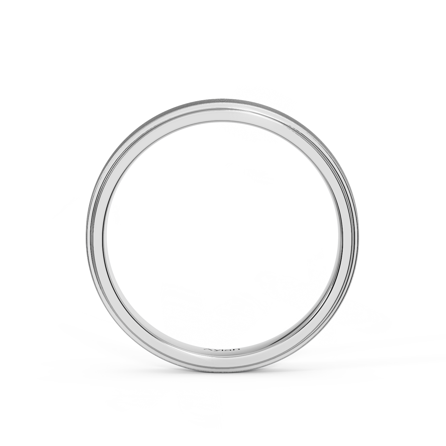 4mm Flat Court Stepped Edges Brushed Centre