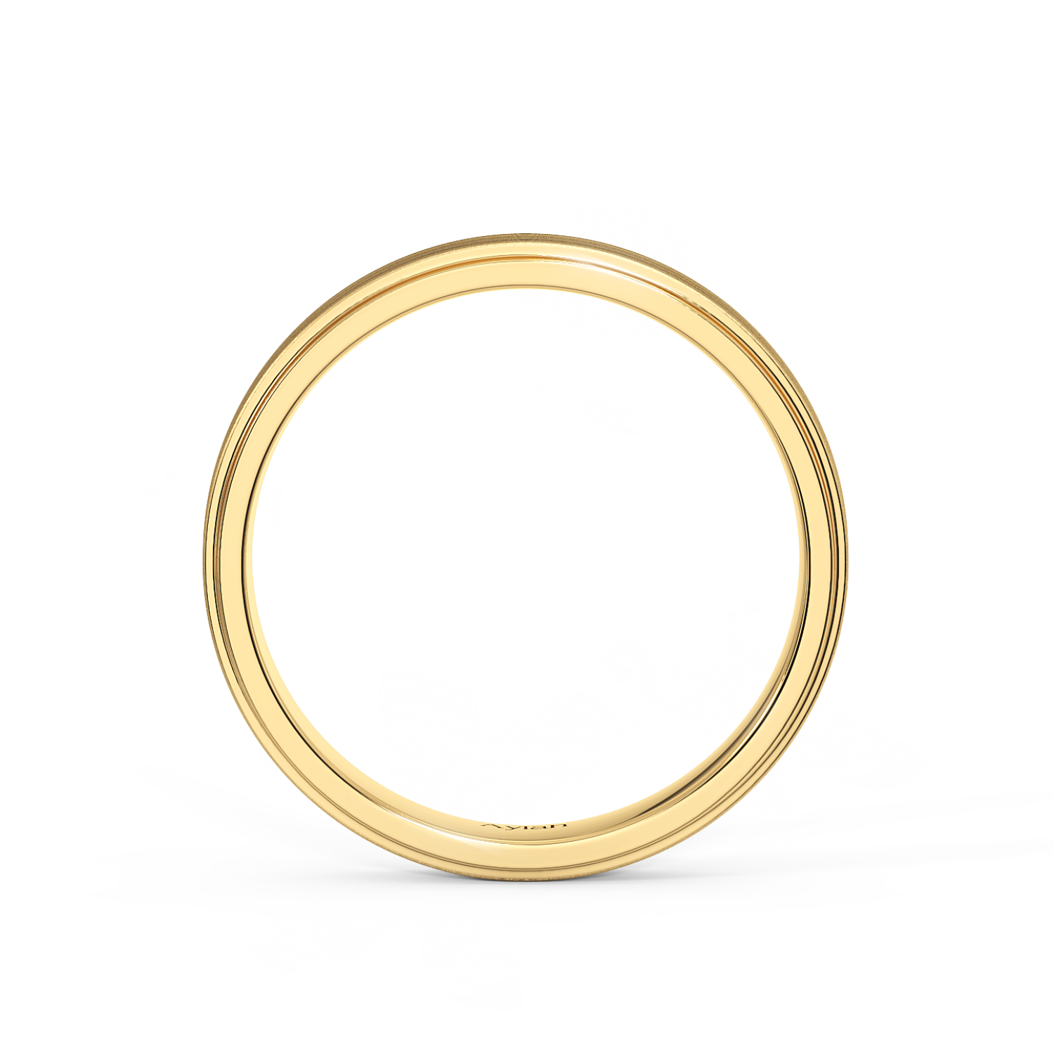 4mm Flat Court Stepped Edges Brushed Centre