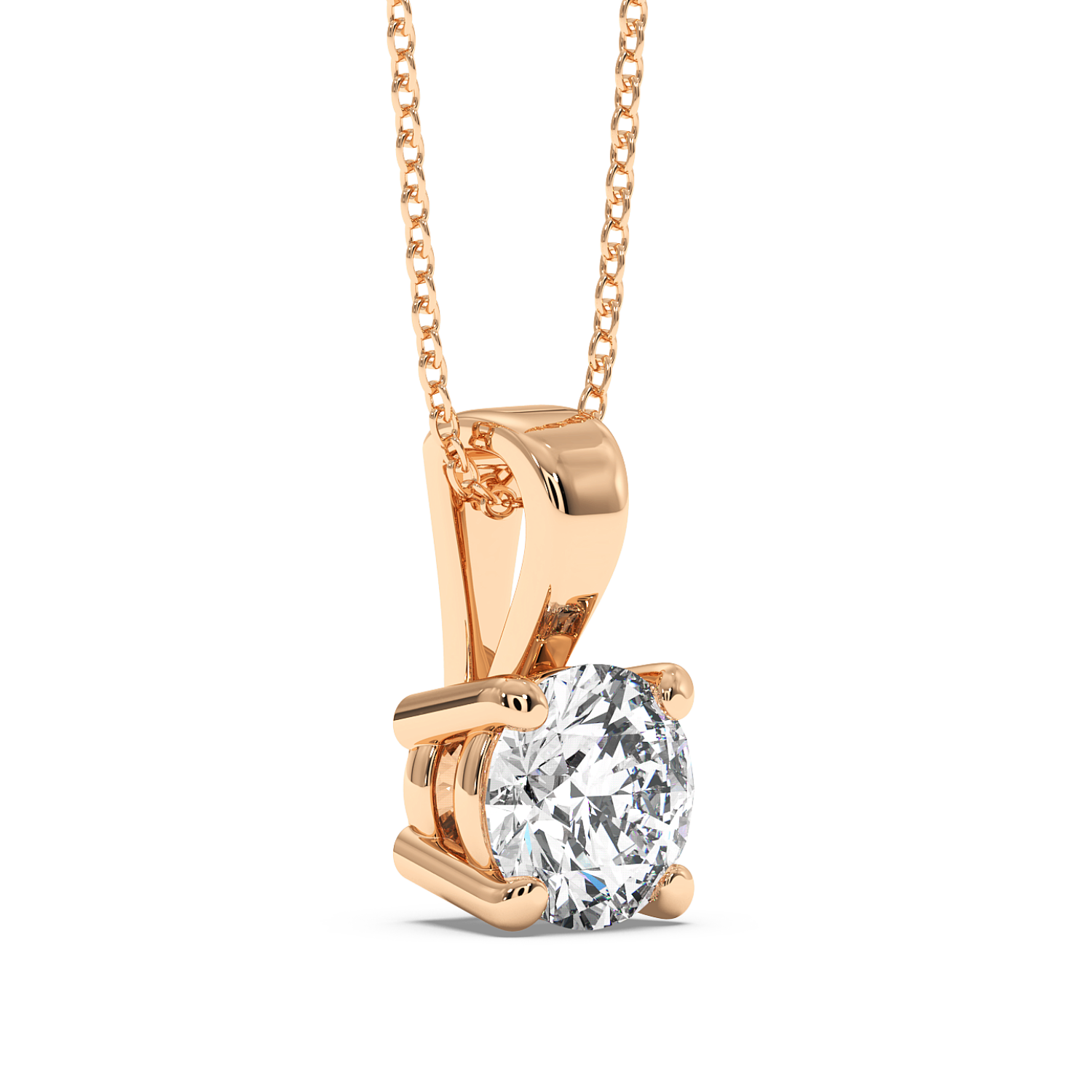 0.25ct Round 4 Claw Pendant