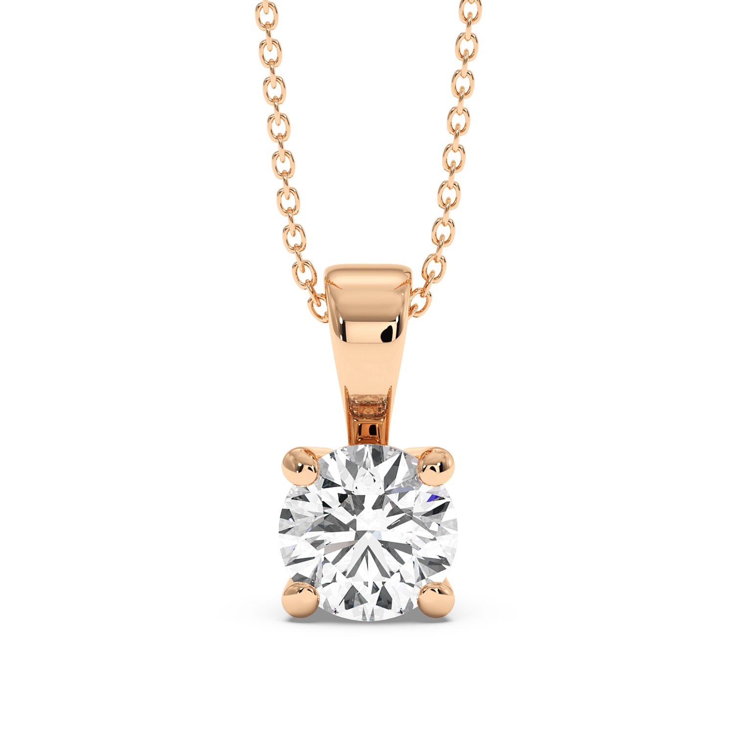 0.25ct Round 4 Claw Pendant