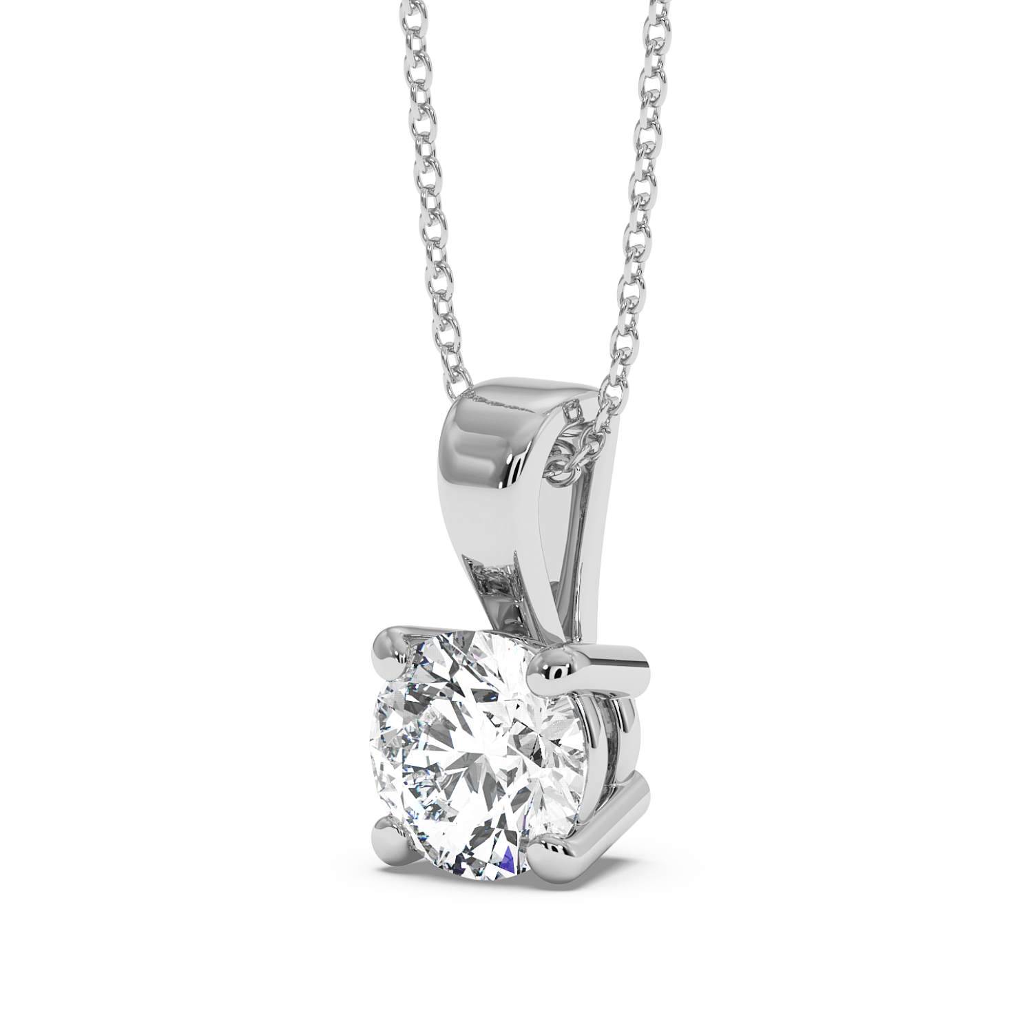 0.25ct Round 4 Claw Pendant