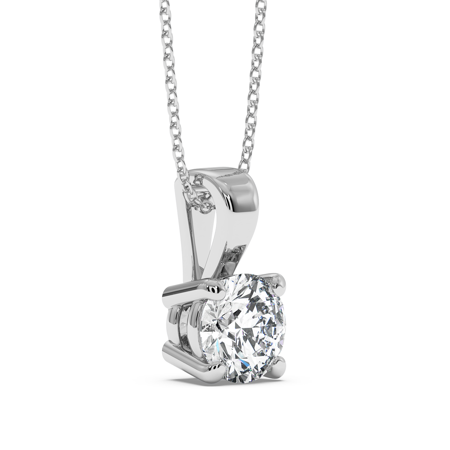 0.25ct Round 4 Claw Pendant