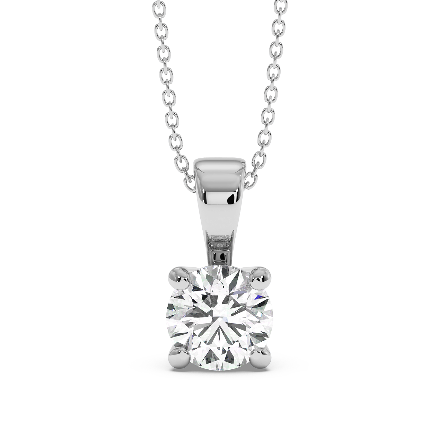 0.25ct Round 4 Claw Pendant