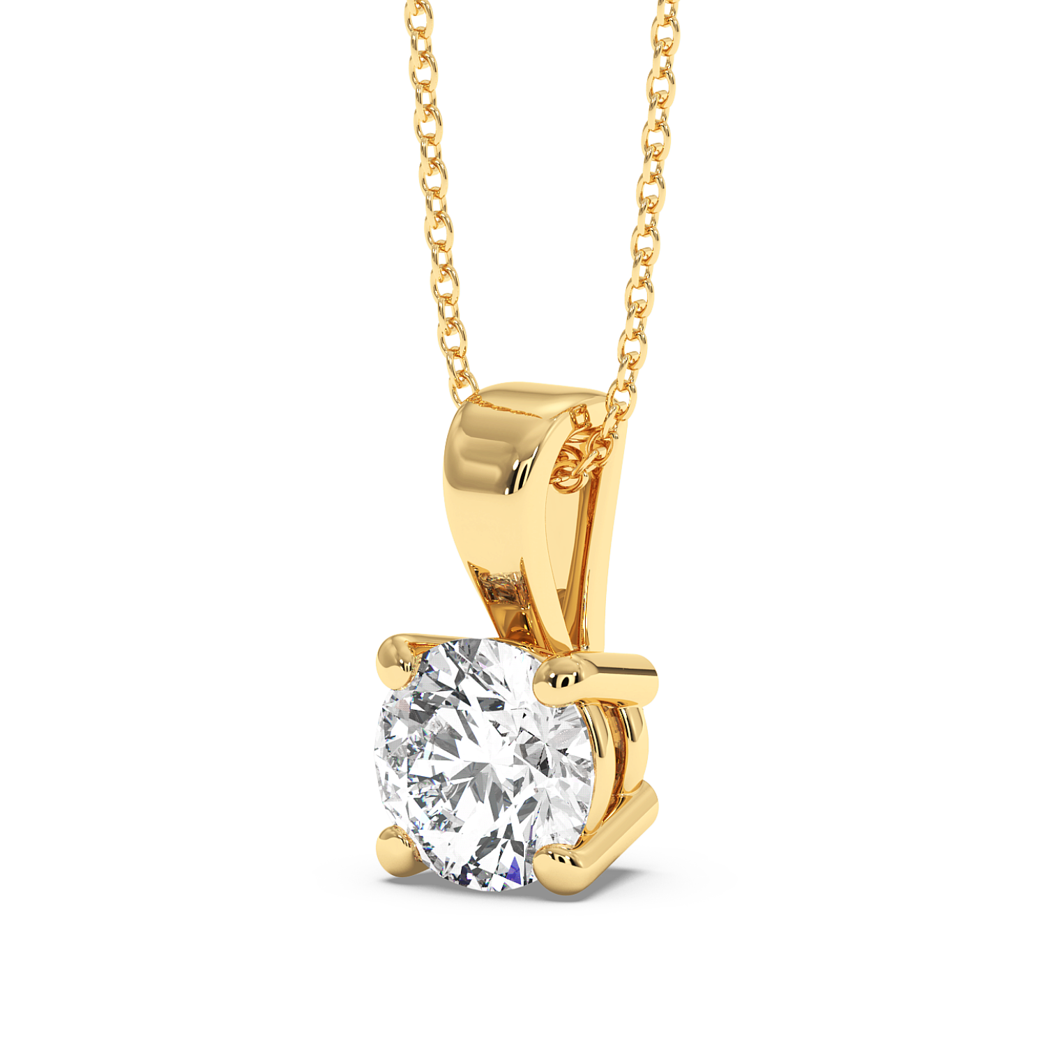 0.25ct Round 4 Claw Pendant