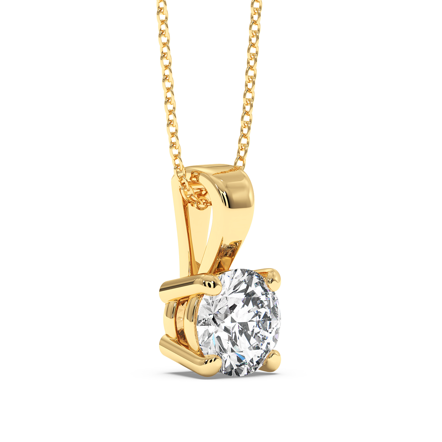 0.25ct Round 4 Claw Pendant