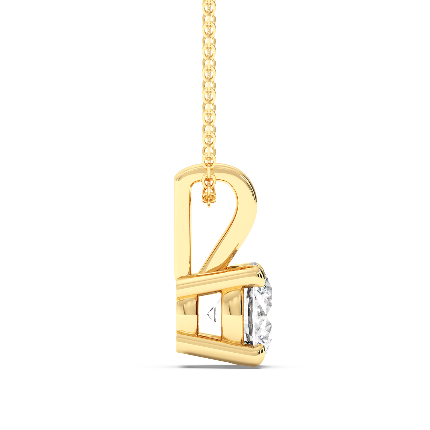 0.25ct Round 4 Claw Pendant