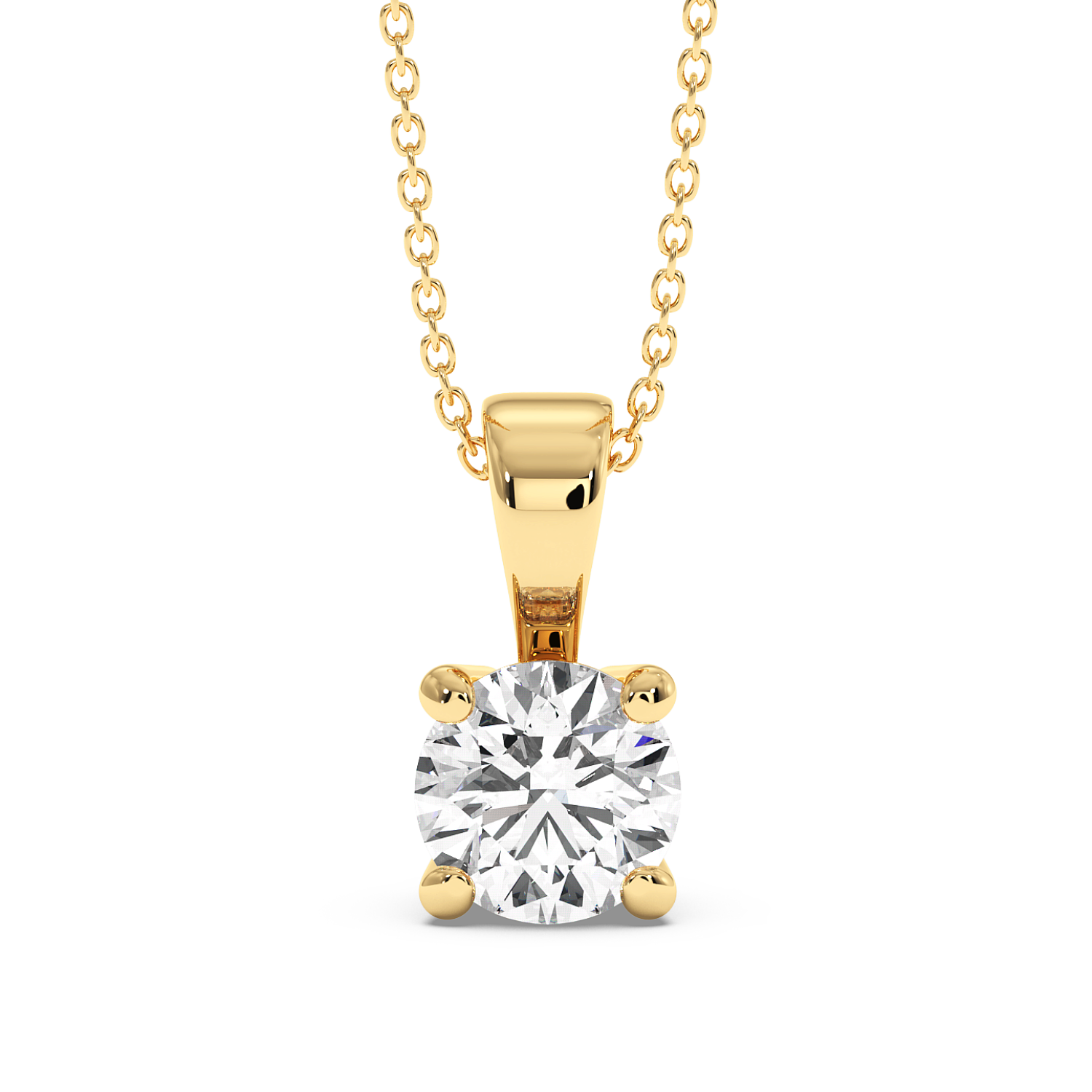 0.25ct Round 4 Claw Pendant