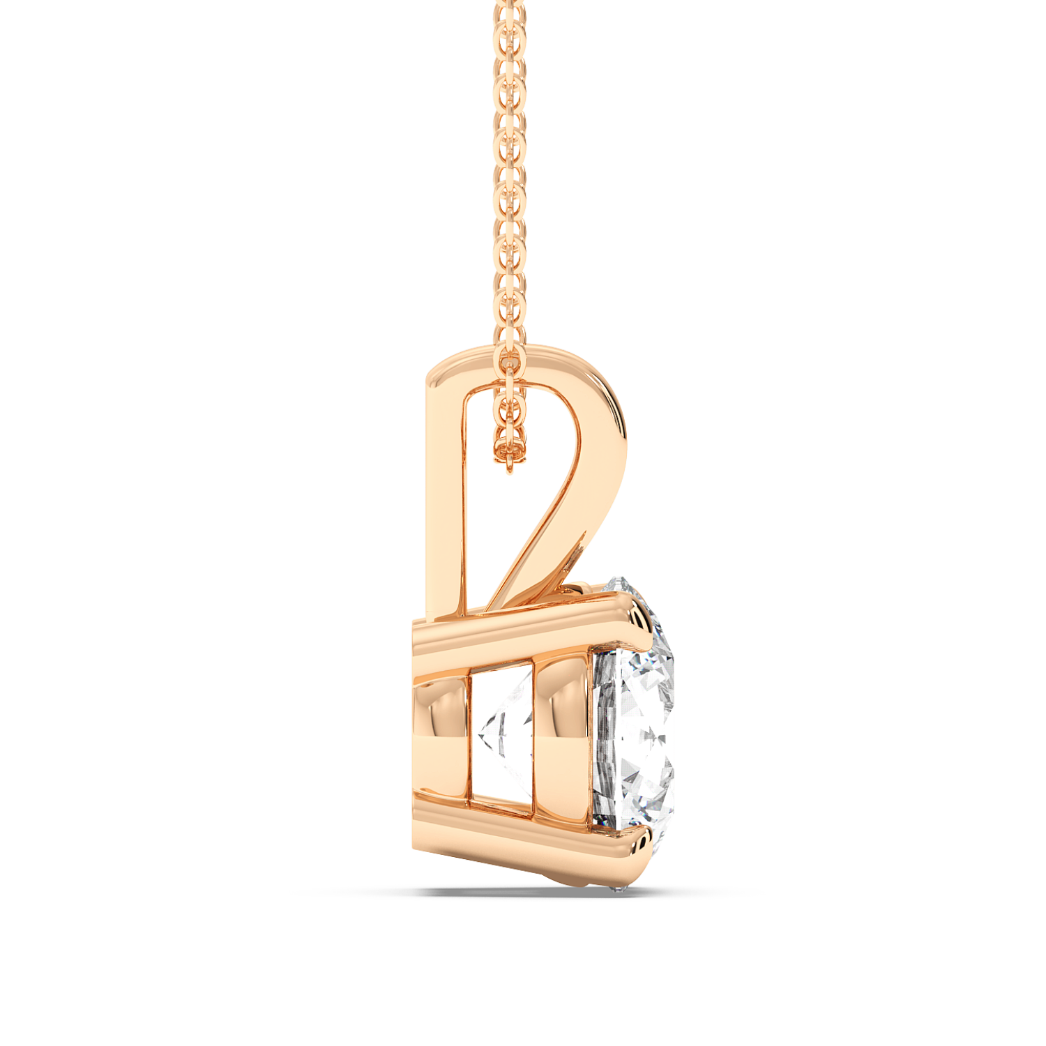 0.5ct Round 4 Claw Pendant