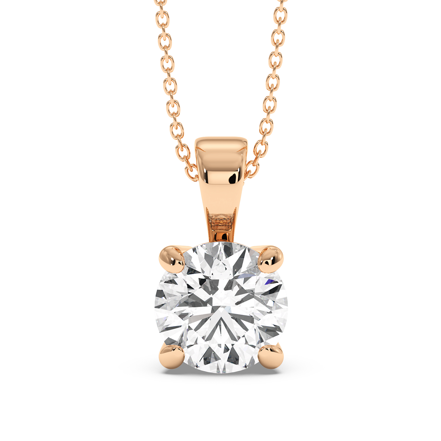 0.5ct Round 4 Claw Pendant