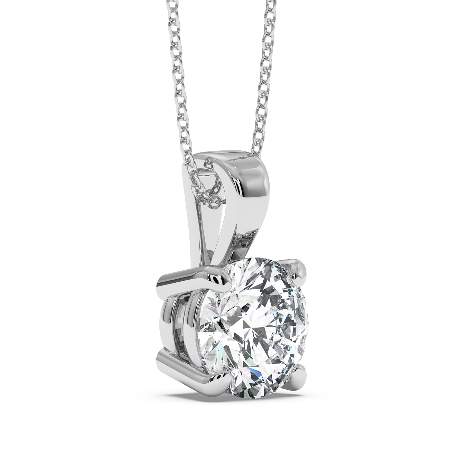 0.5ct Round 4 Claw Pendant