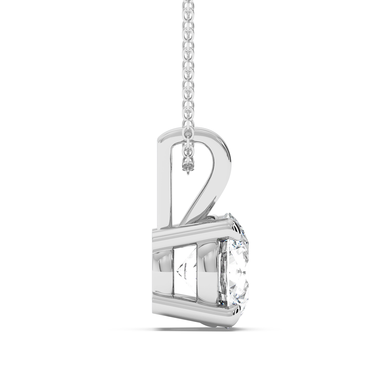 0.5ct Round 4 Claw Pendant