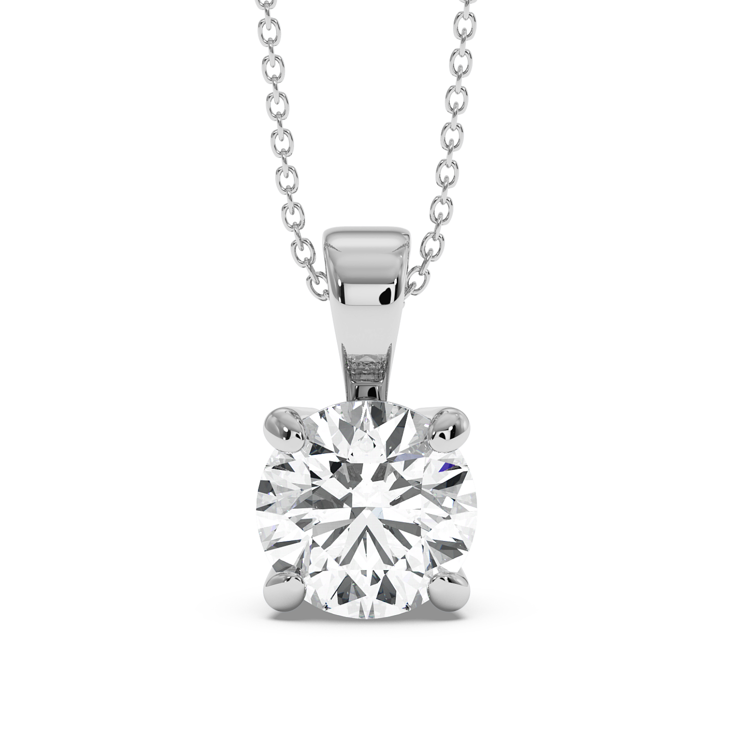 0.5ct Round 4 Claw Pendant