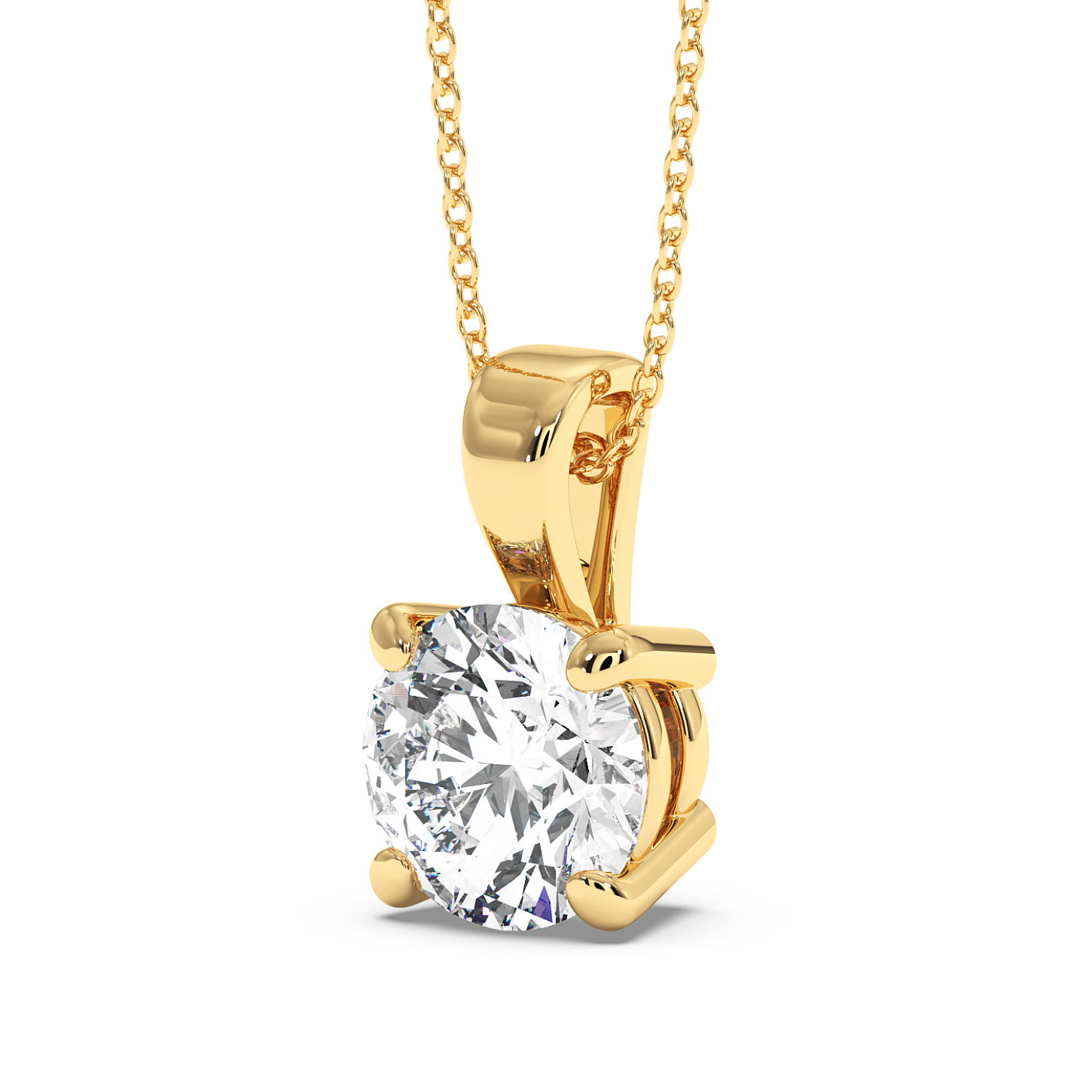 0.5ct Round 4 Claw Pendant