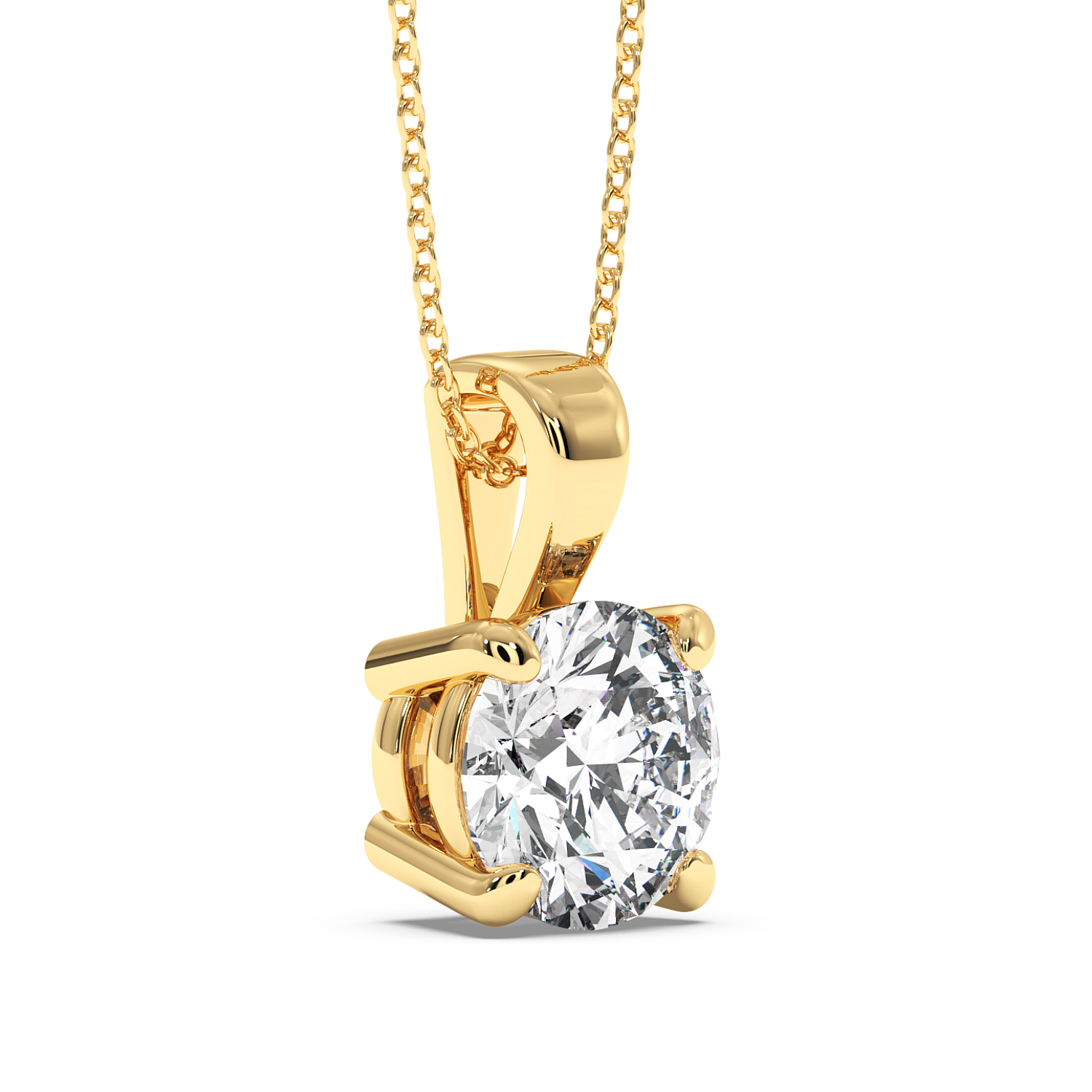 0.5ct Round 4 Claw Pendant