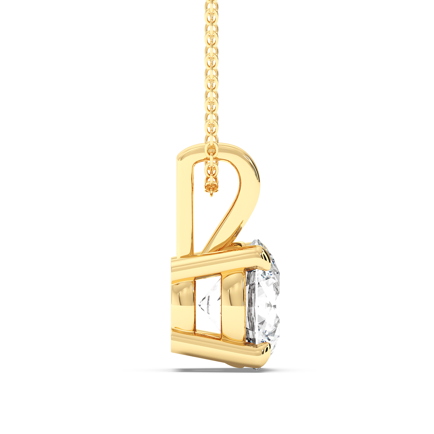 0.5ct Round 4 Claw Pendant