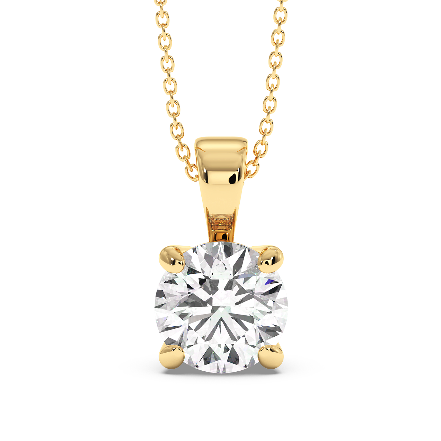 0.5ct Round 4 Claw Pendant