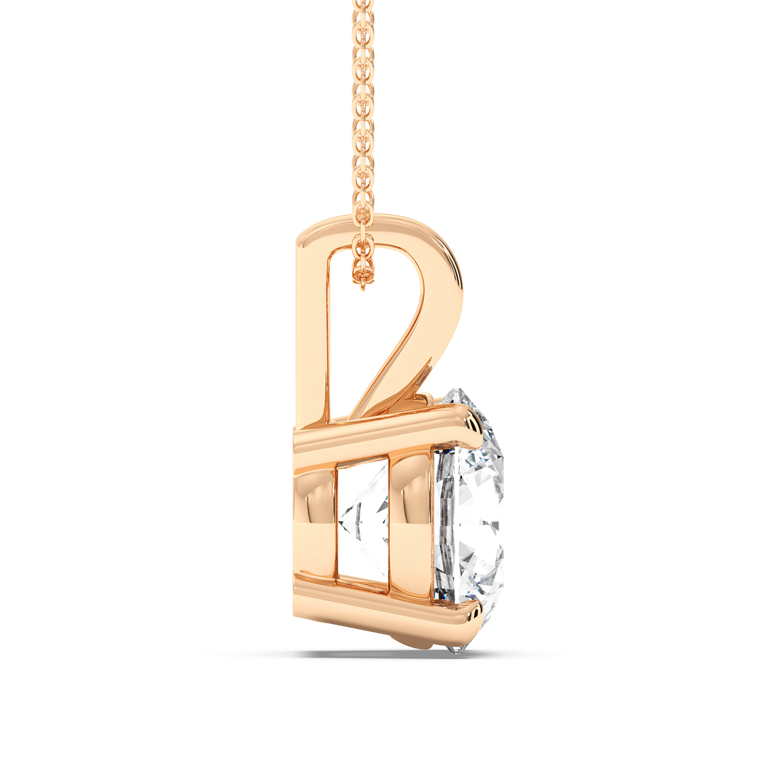 1ct Round 4 Claw Pendant