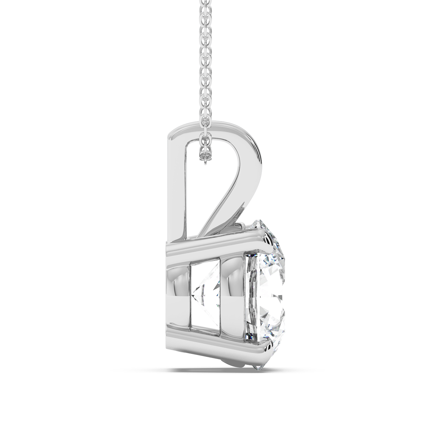 1ct Round 4 Claw Pendant