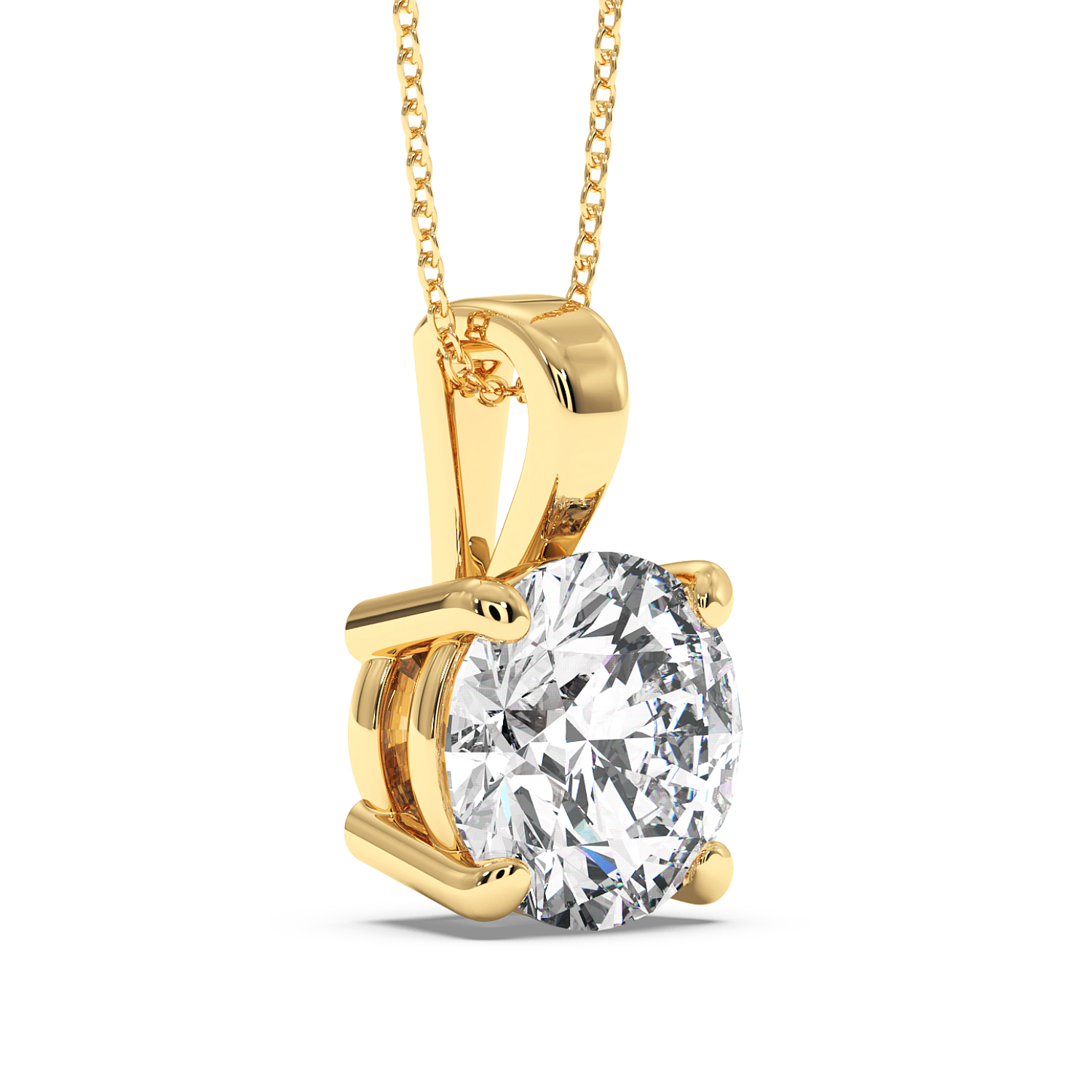 1ct Round 4 Claw Pendant
