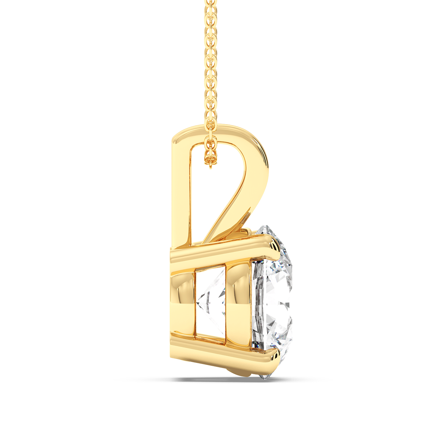 1ct Round 4 Claw Pendant