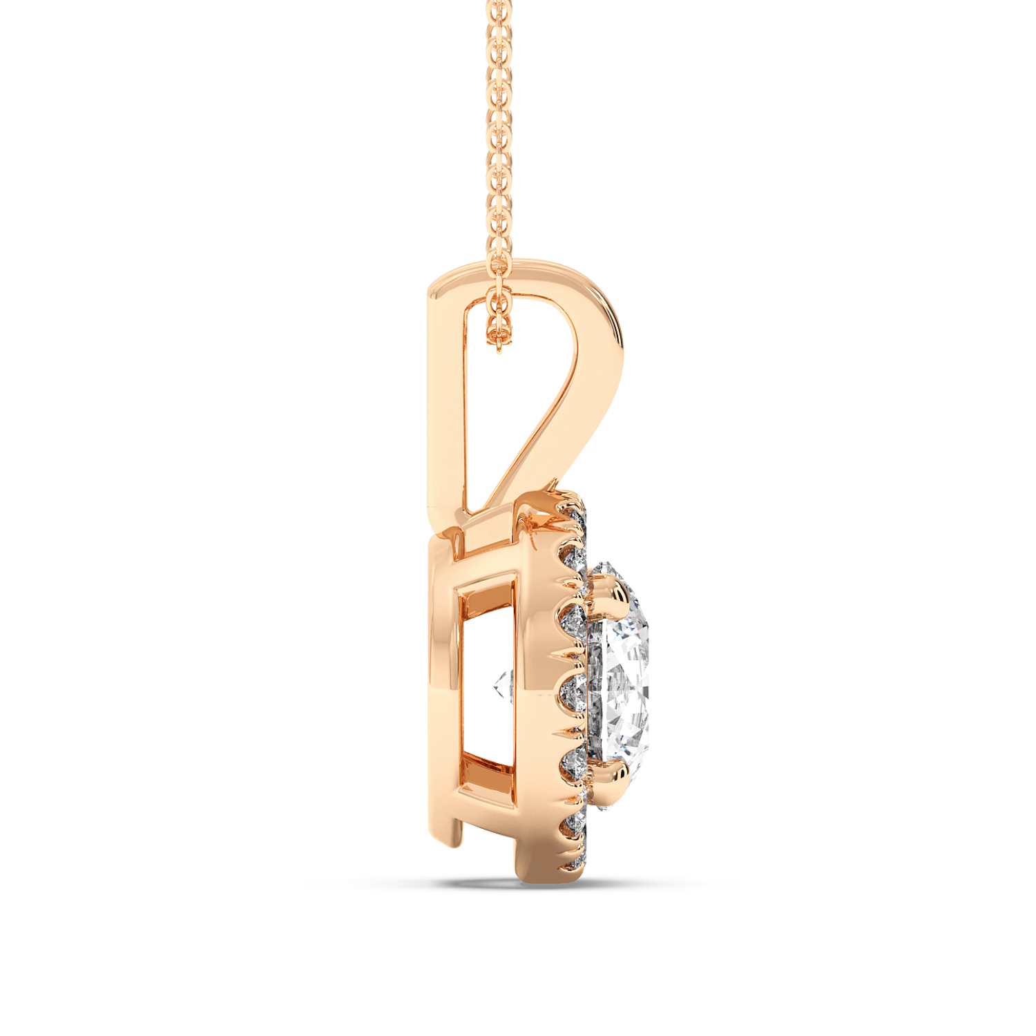 0.5ct Round Halo Pendant