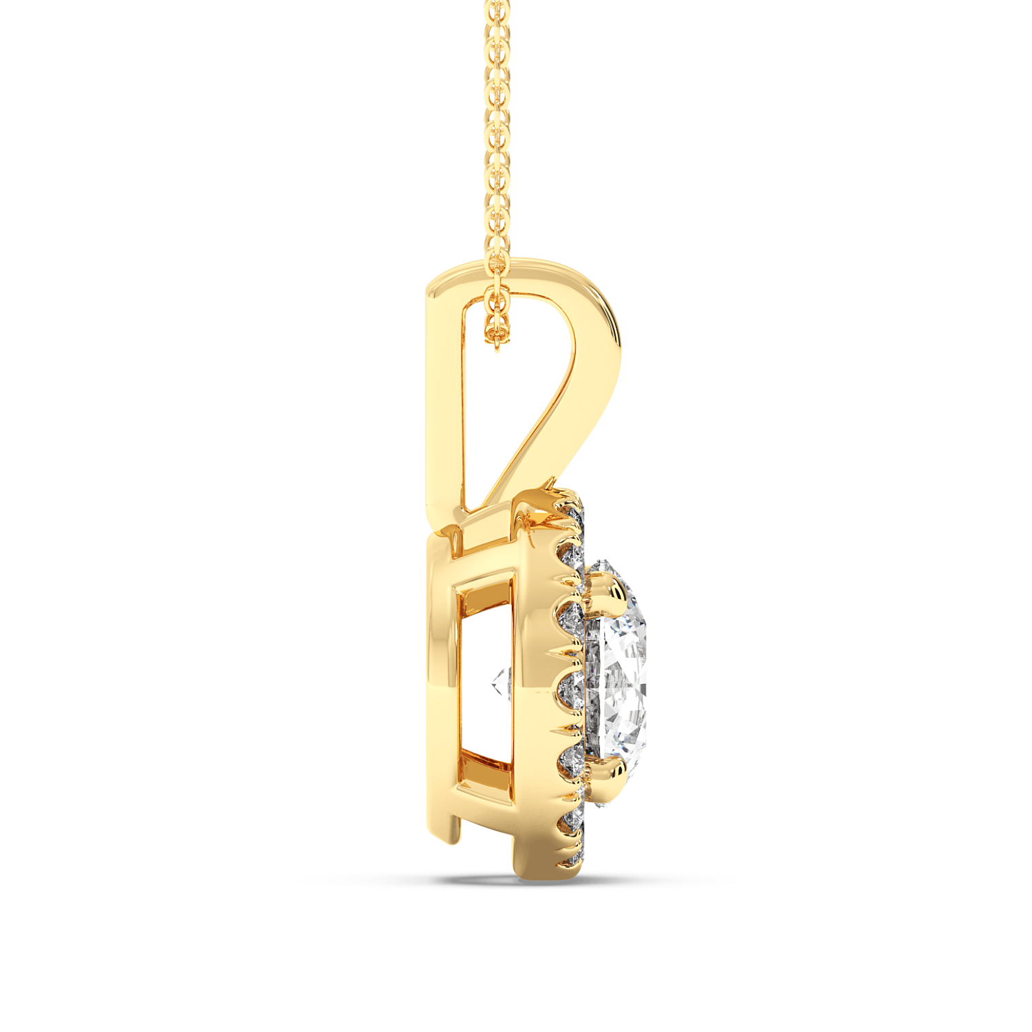 0.5ct Round Halo Pendant