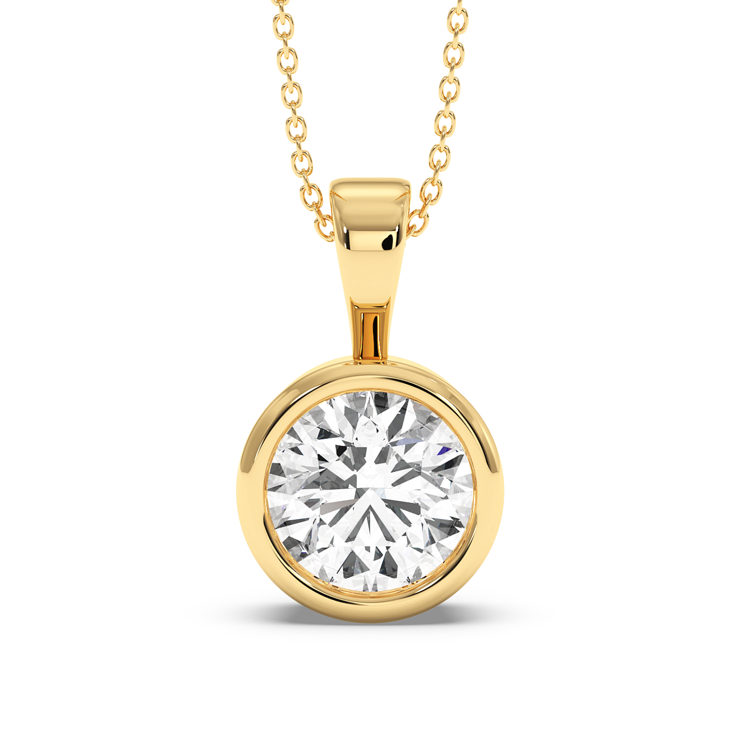 0.5ct Round Rubover Pendant