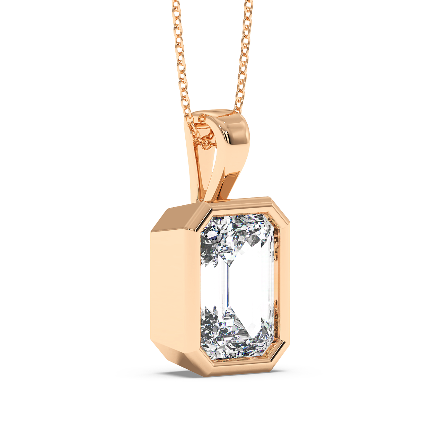 1ct Emerald Rubover Pendant
