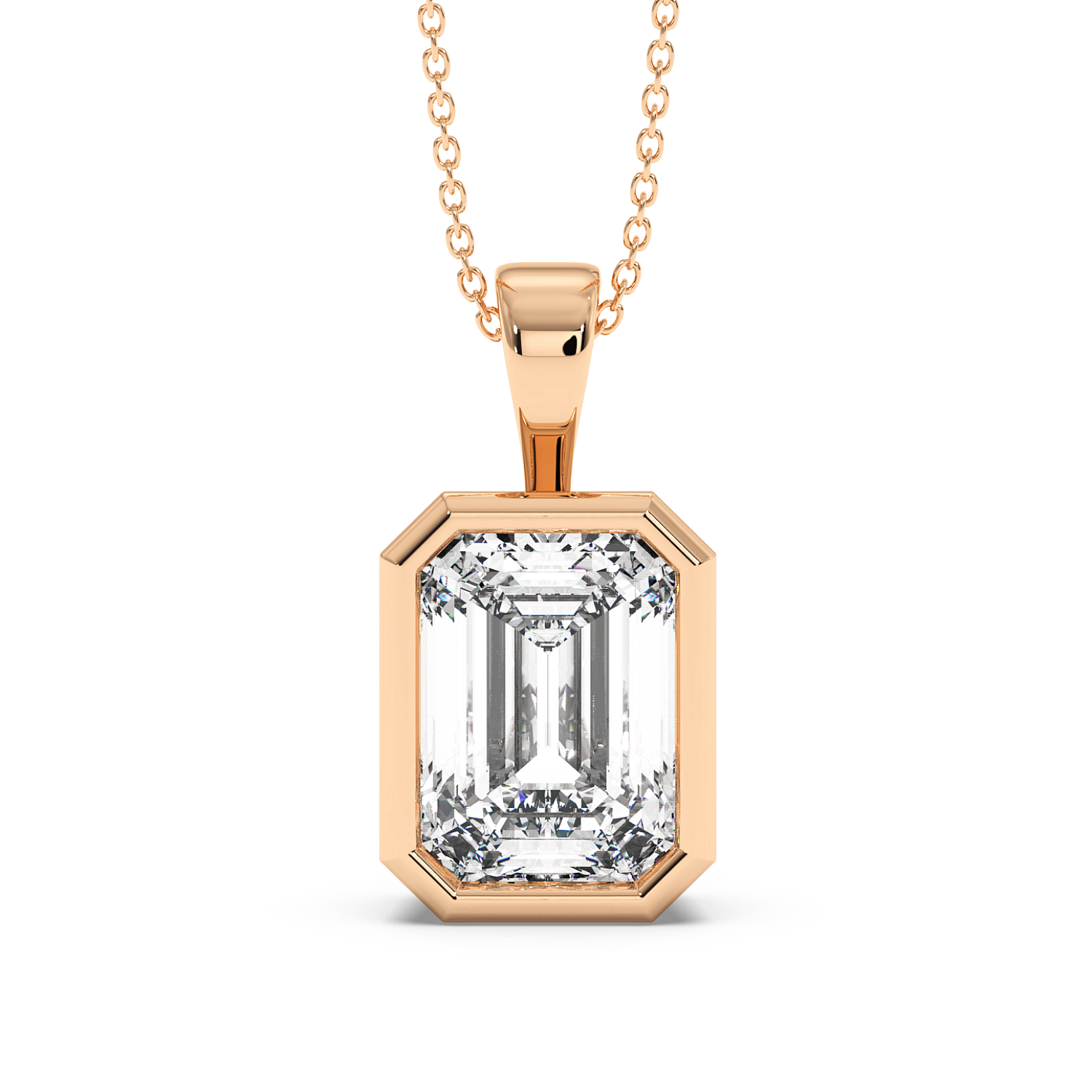 1ct Emerald Rubover Pendant