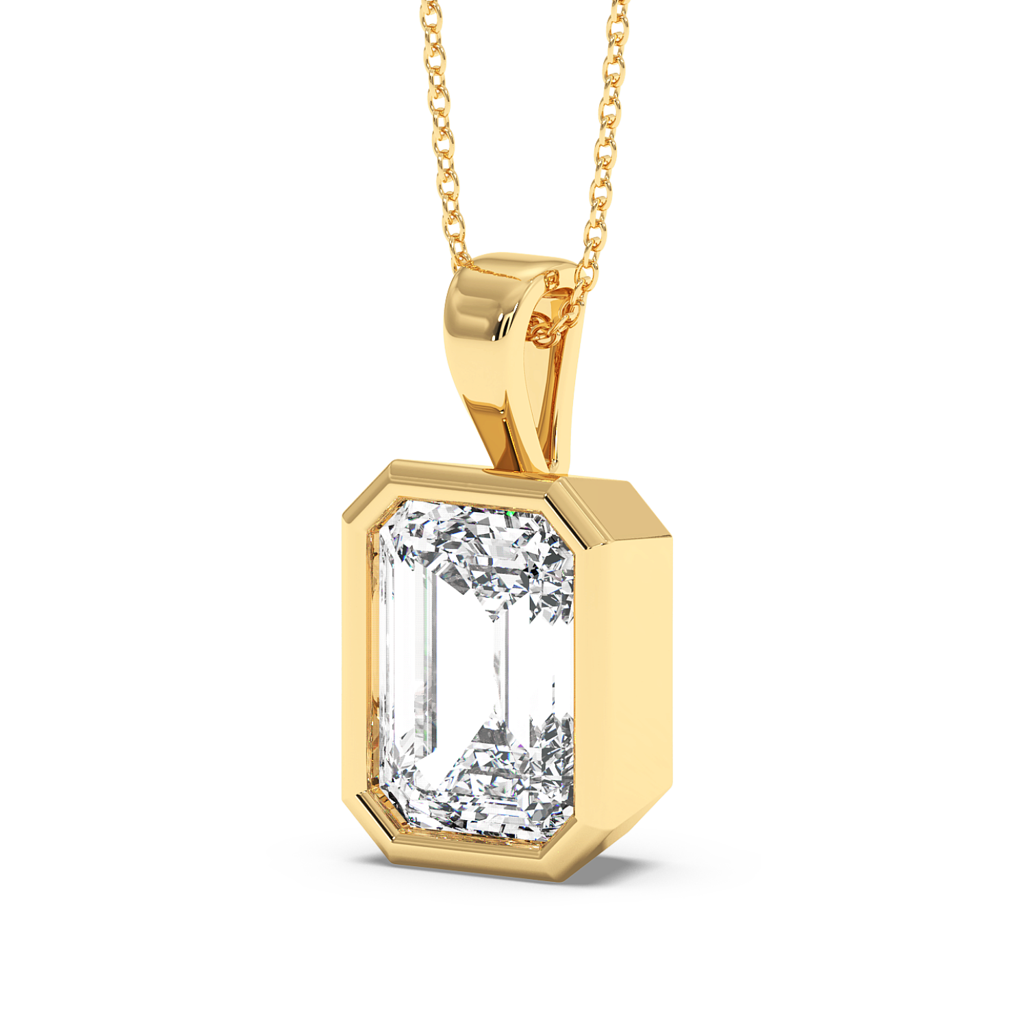 1ct Emerald Rubover Pendant