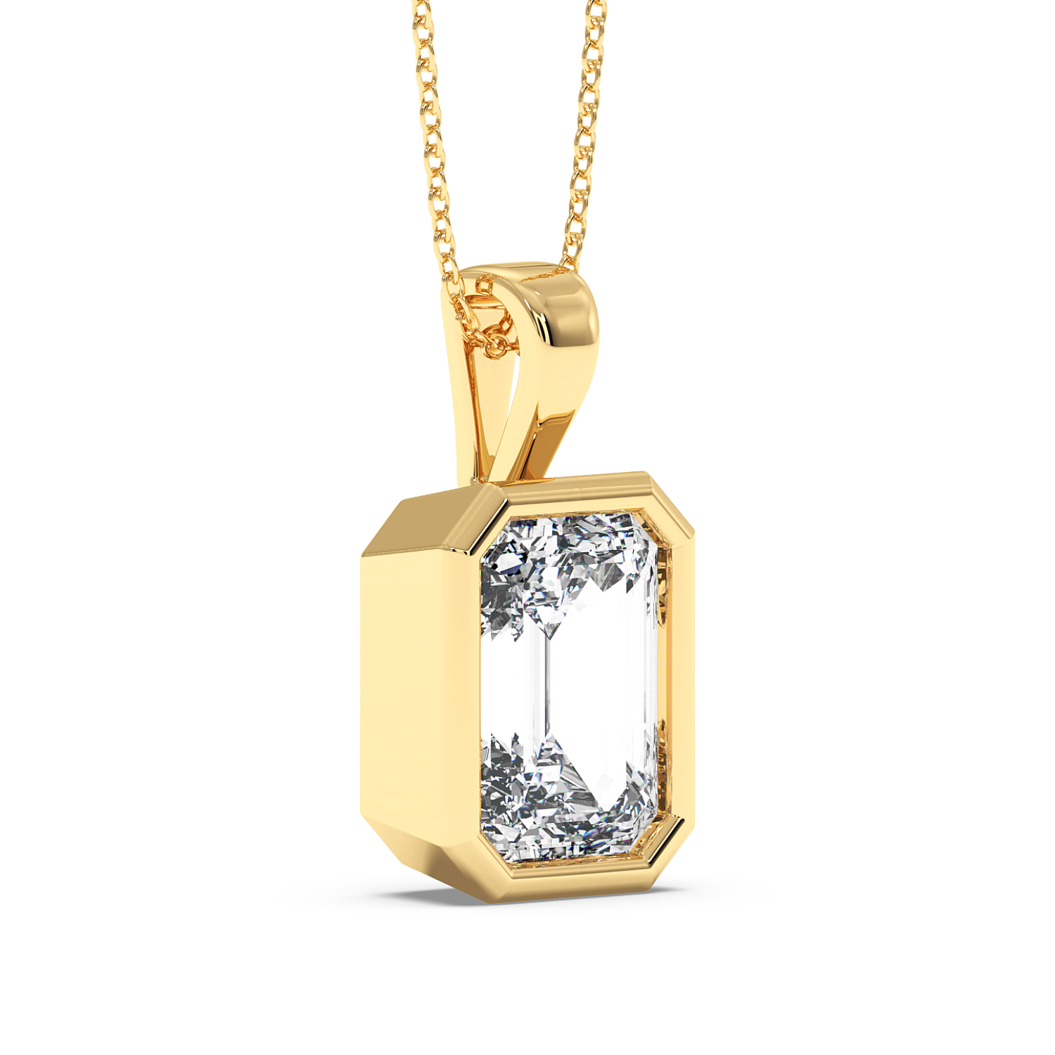 1ct Emerald Rubover Pendant