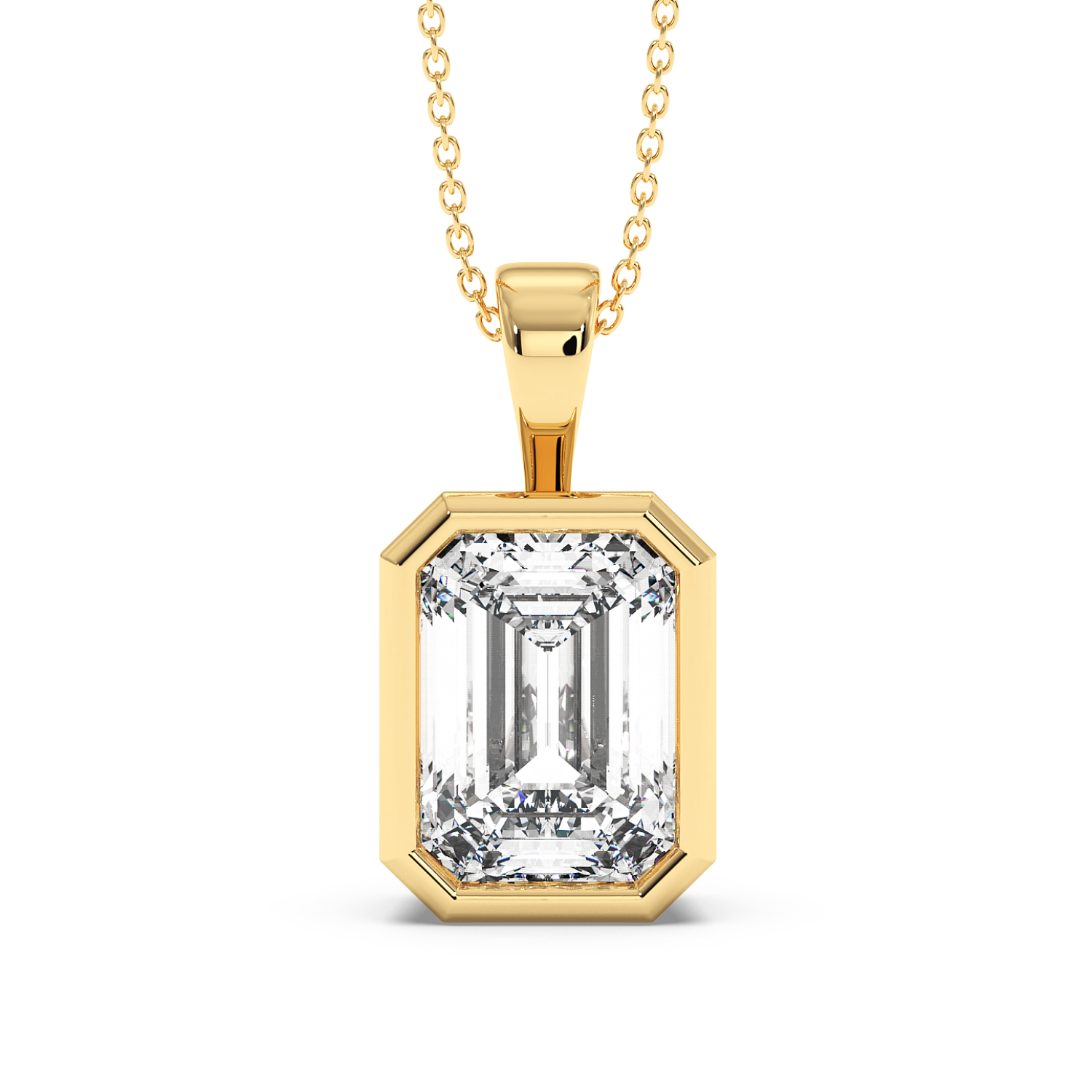 1ct Emerald Rubover Pendant